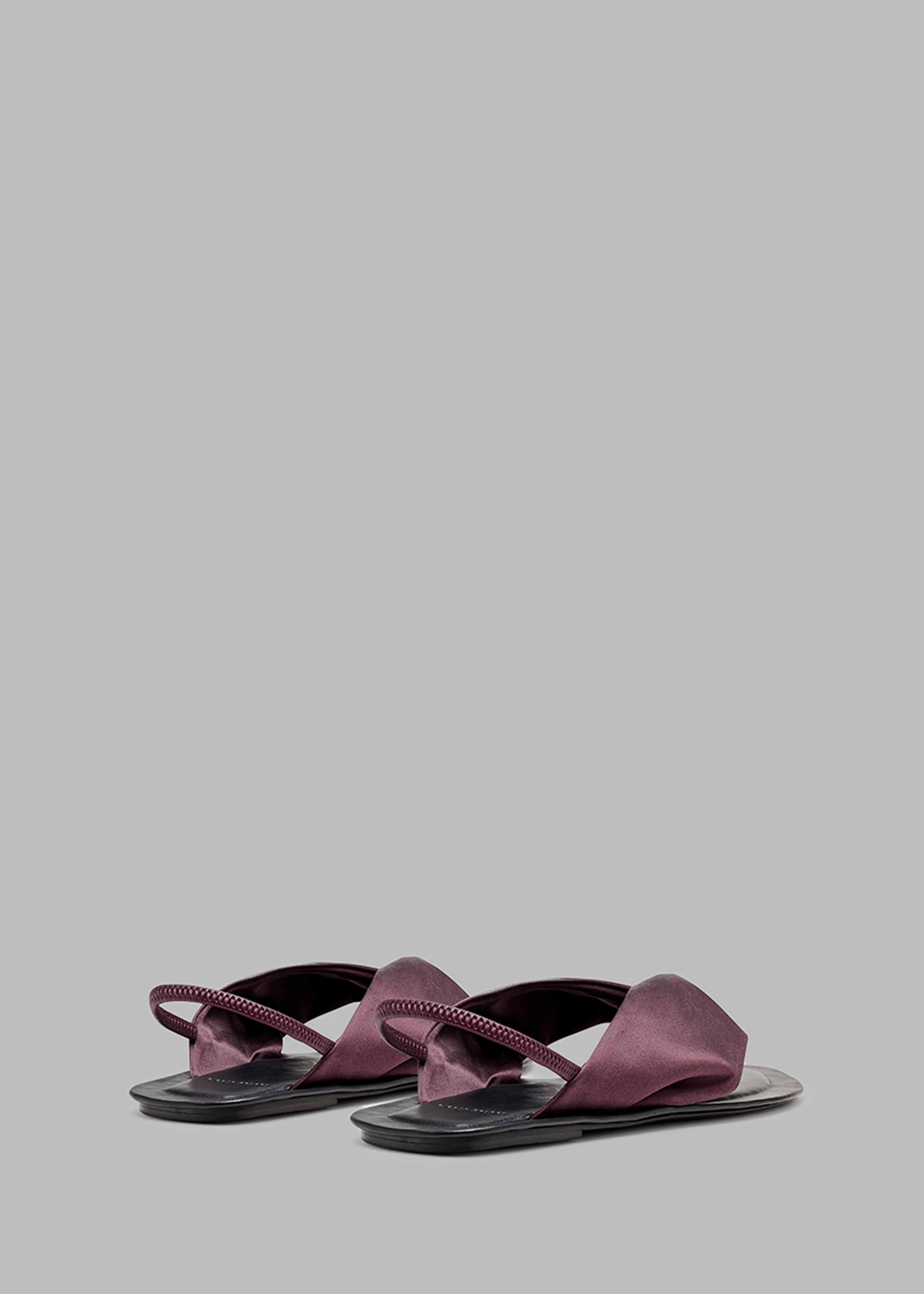Loulou Studio Zila Slingback Flat Sandals - Midnight Bordeaux - 6