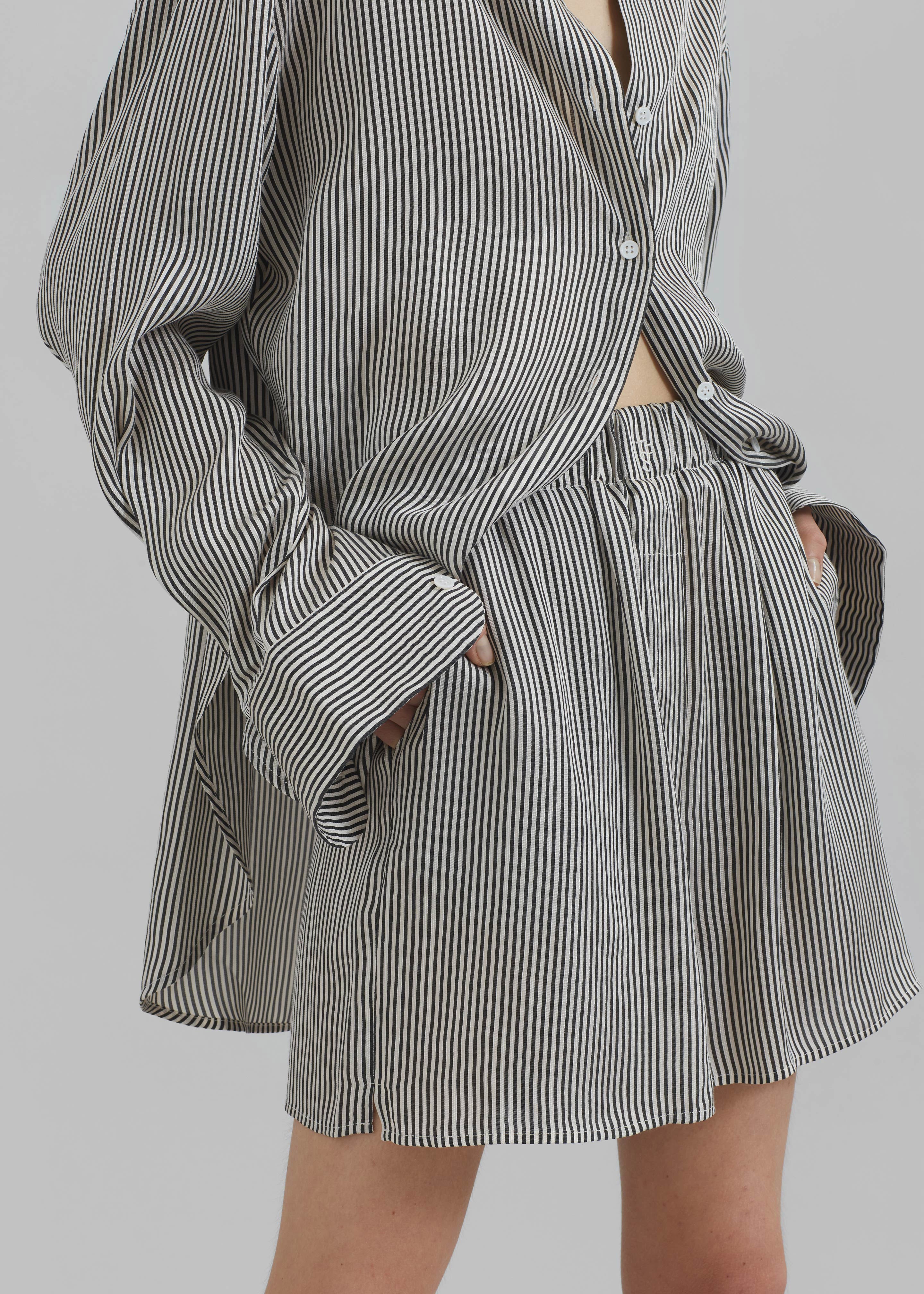 Lui Striped Silk Boxer Shorts