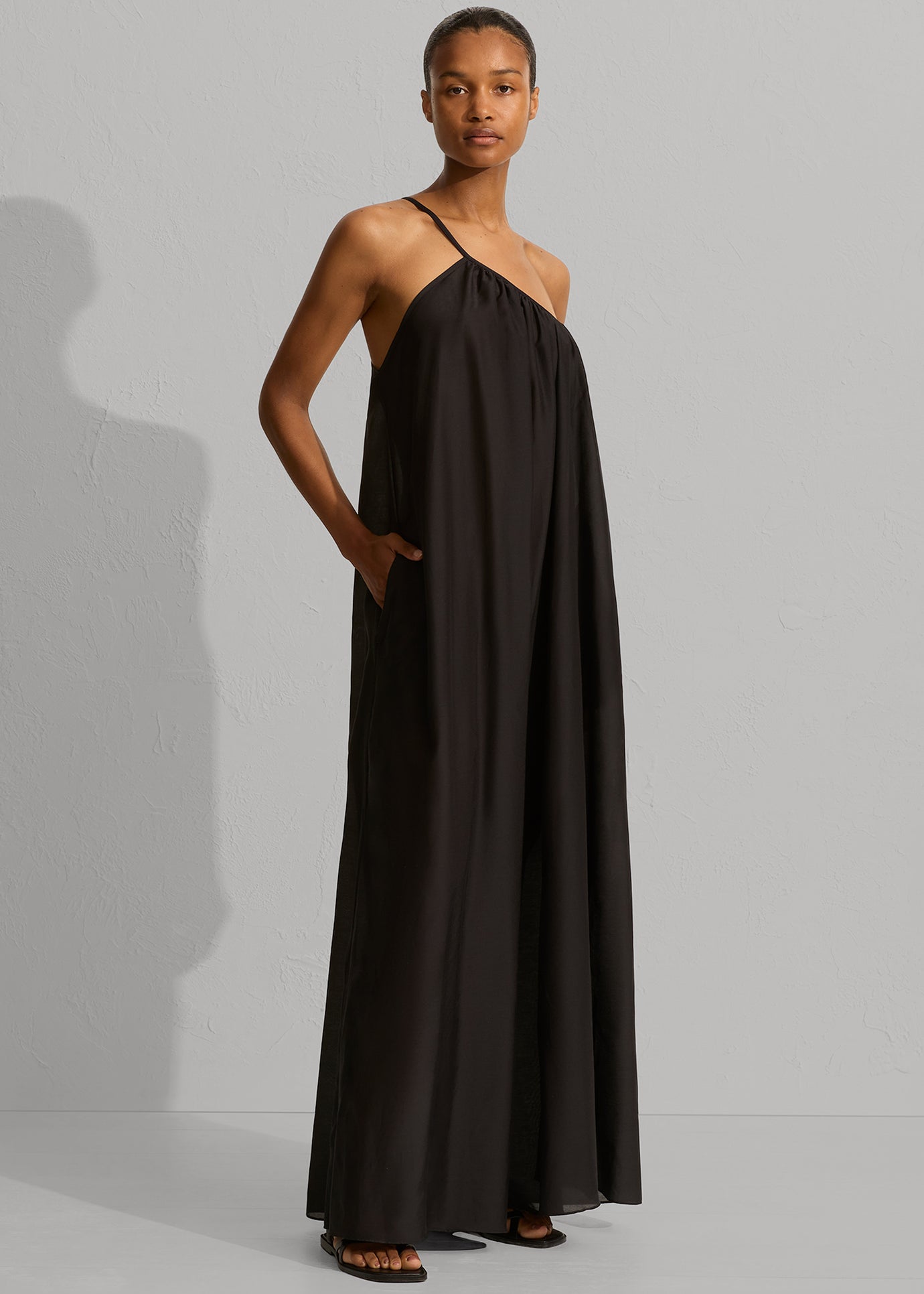 Matteau Voluminous One Shoulder Dress - Black