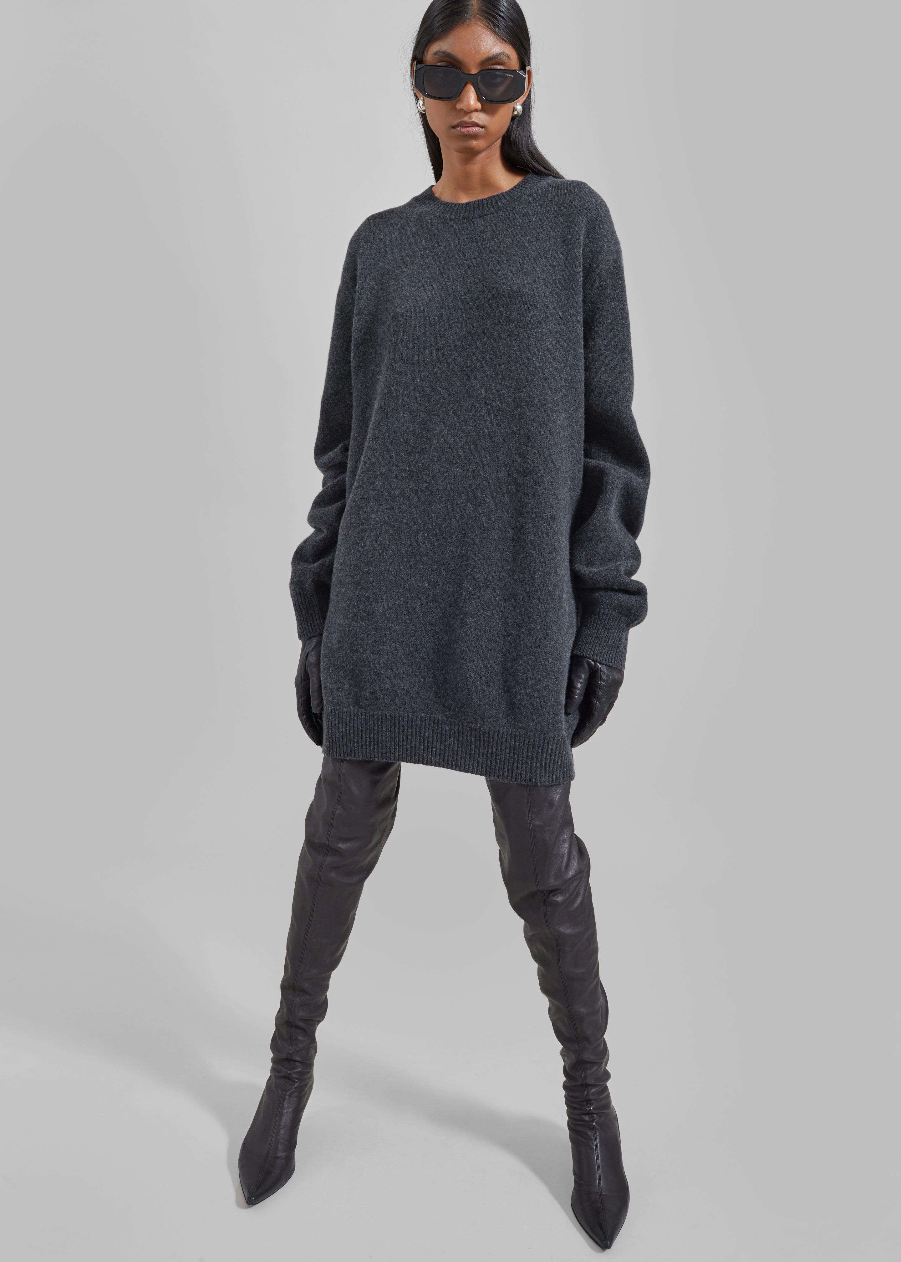 Knit Sweatshirt Dress Grey Devina Cable Knit Colorblock Sweater Dress In Grey Size Medium, Vici Knit Sweatshirt Dress Grey Devina Cable Knit Colorblock Sweater Dress In Grey Size Medium, Vici