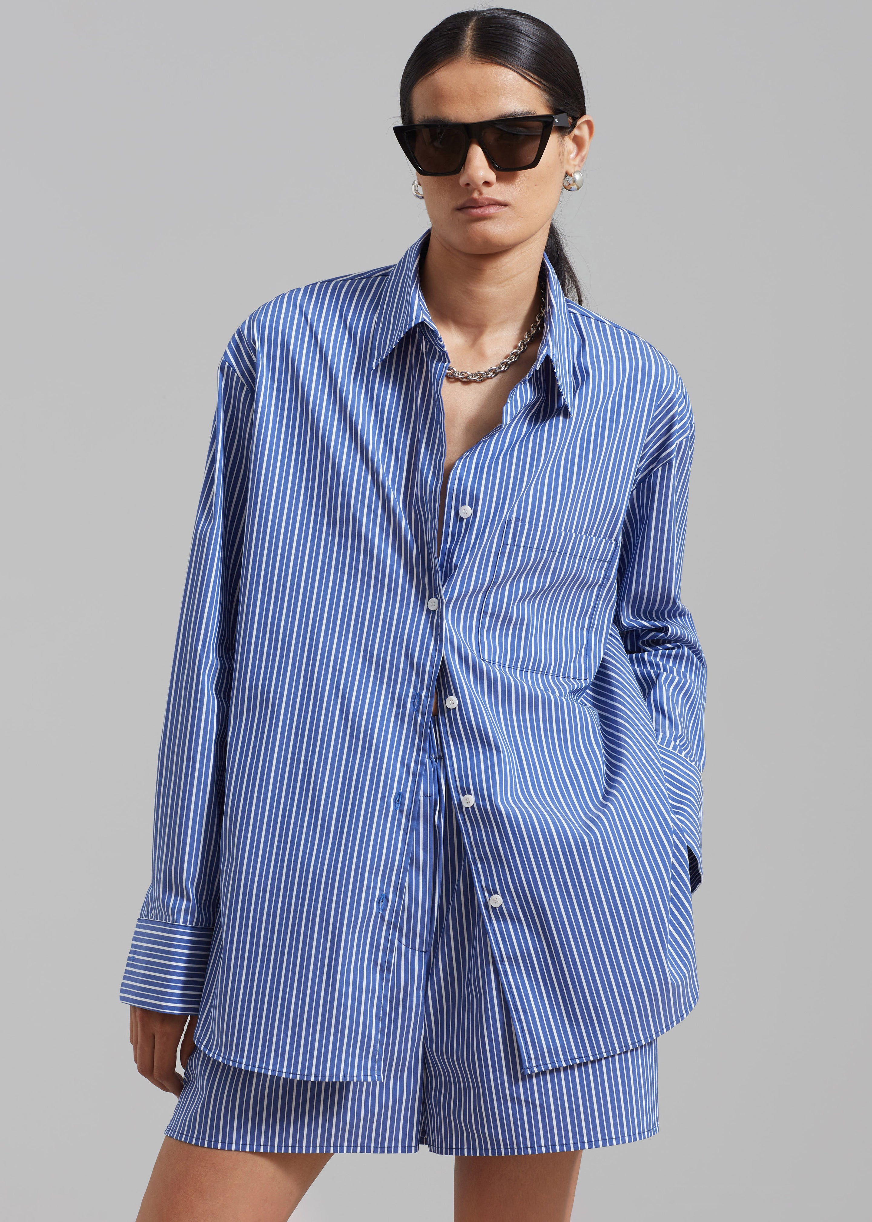 Mirca Pocket Shirt - Blue Multi Stripe - 5