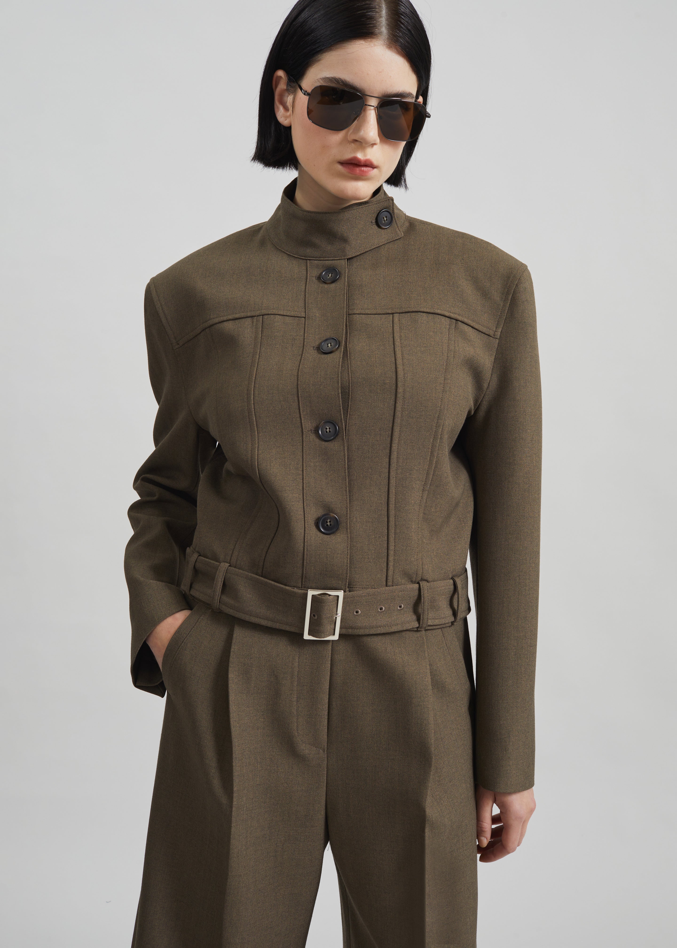 Ninove Padded Jacket - Olive Brown – The Frankie Shop