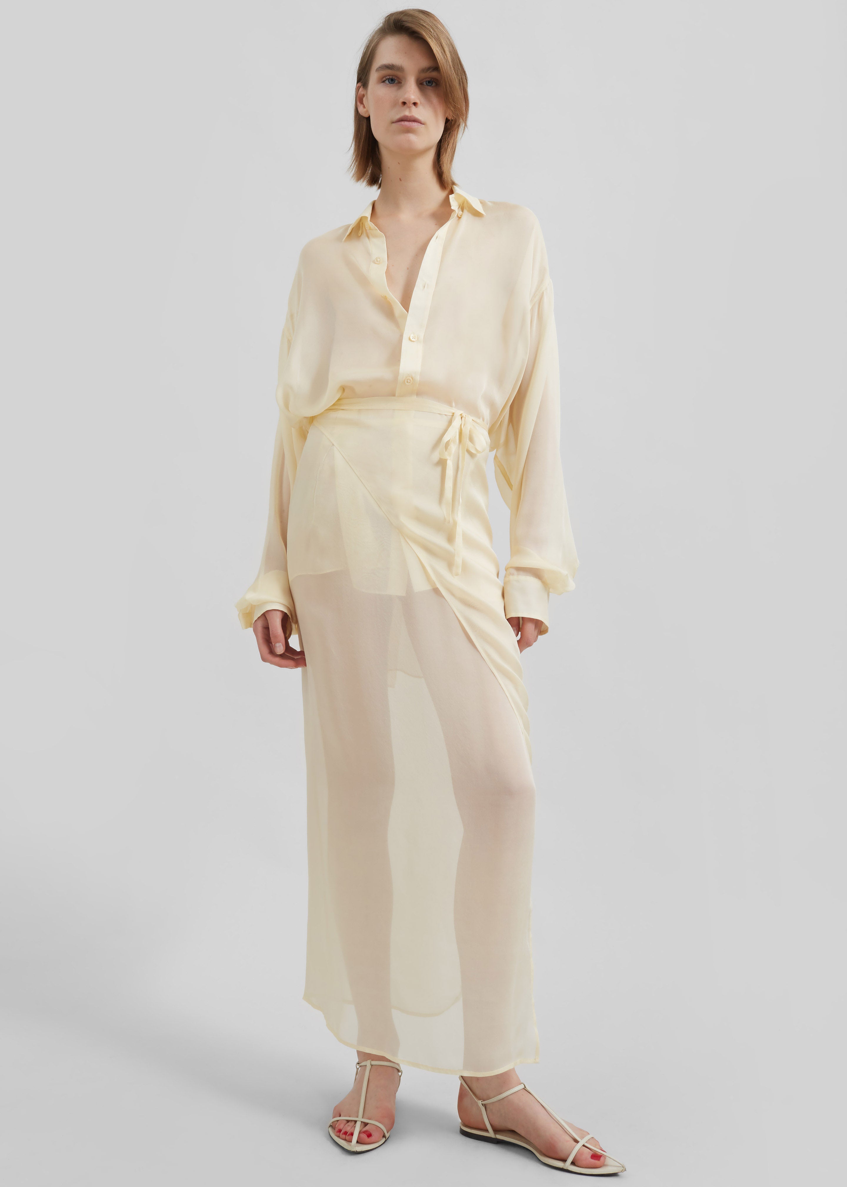 oria silk dress Oria Silk Dress Hydrangea Blue And Ivory