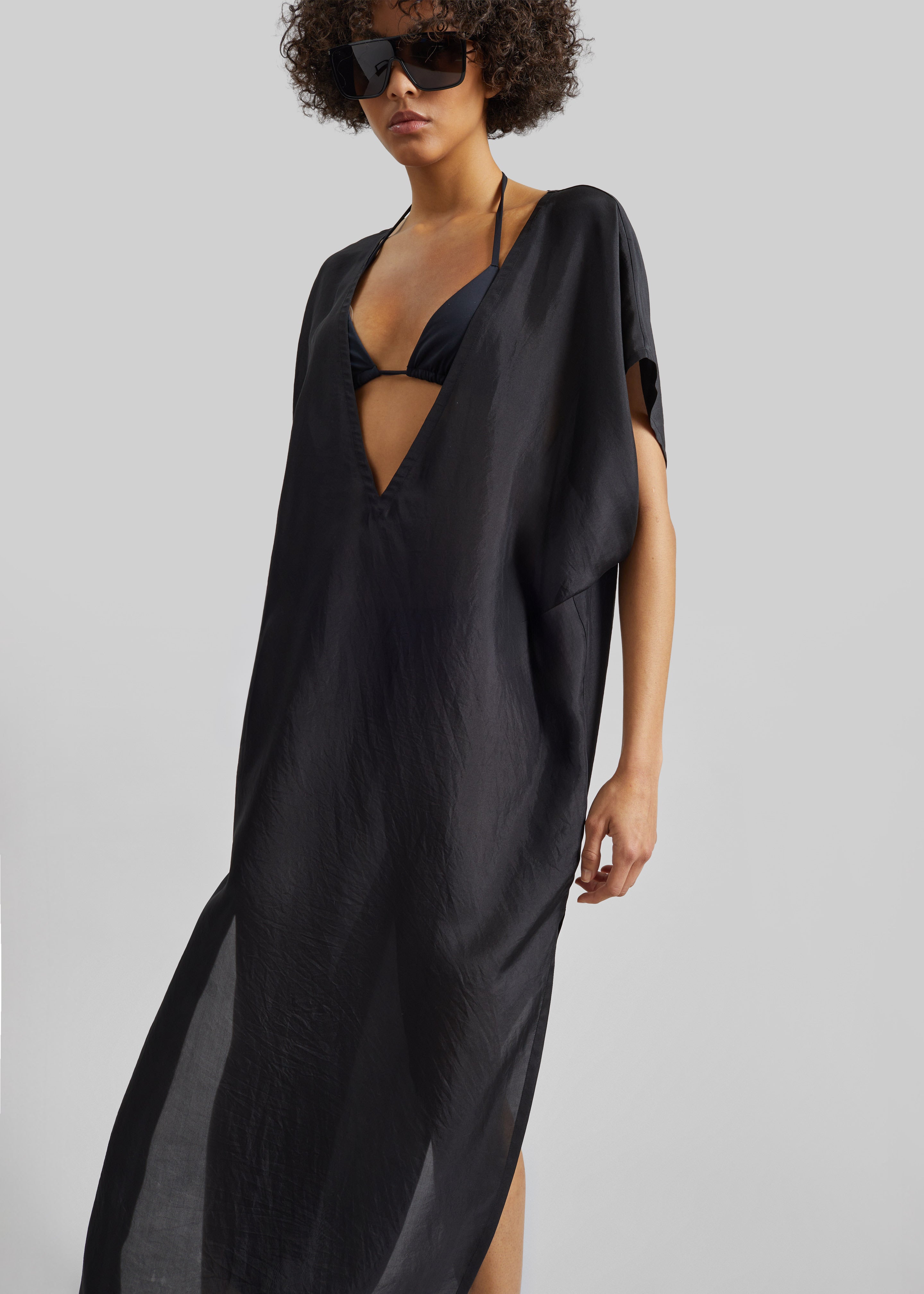 Ostuni Sheer Silk Kaftan Dress