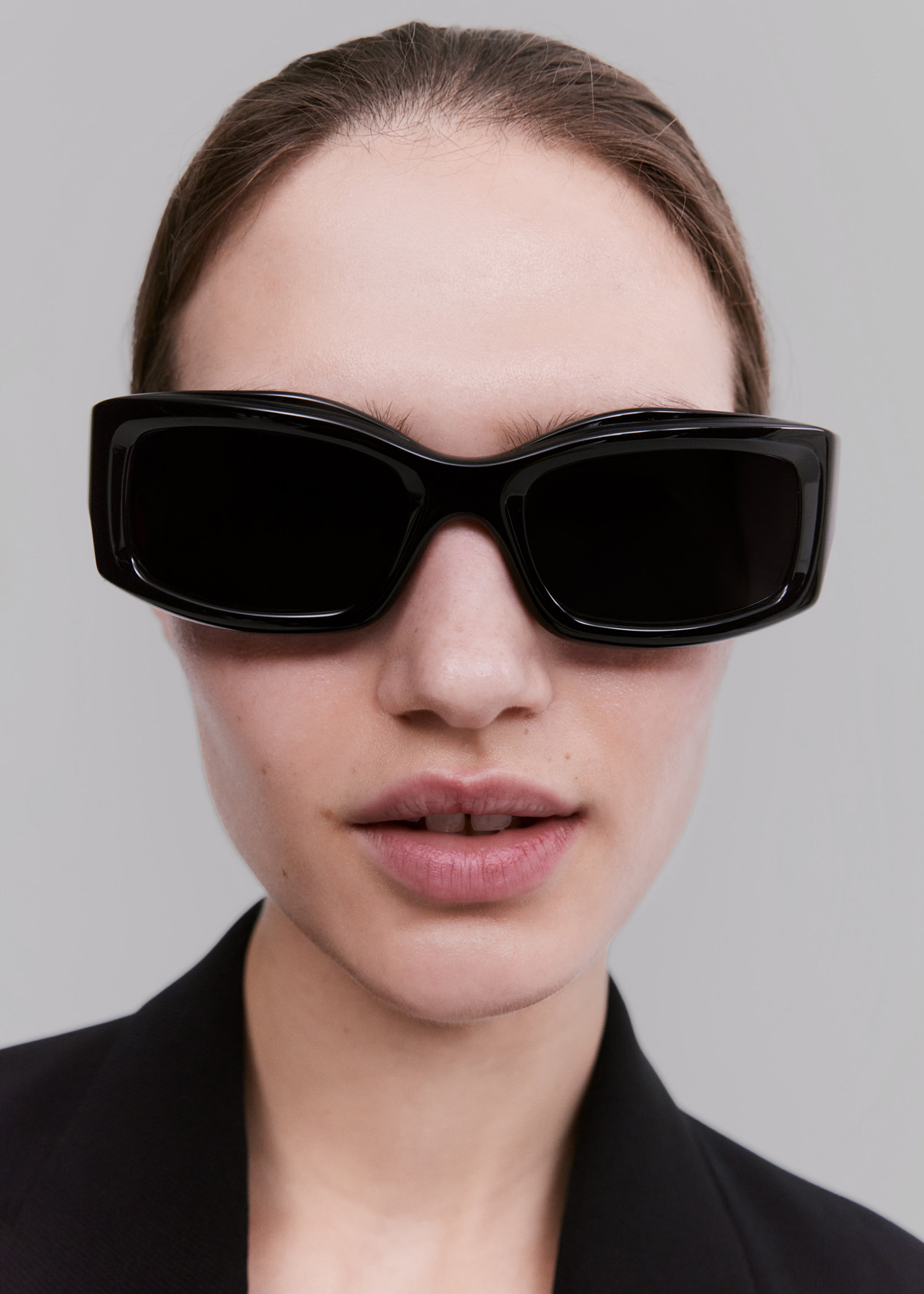 Port Tanger Addis Sunglasses - Black Acetate/Black Lens - 3