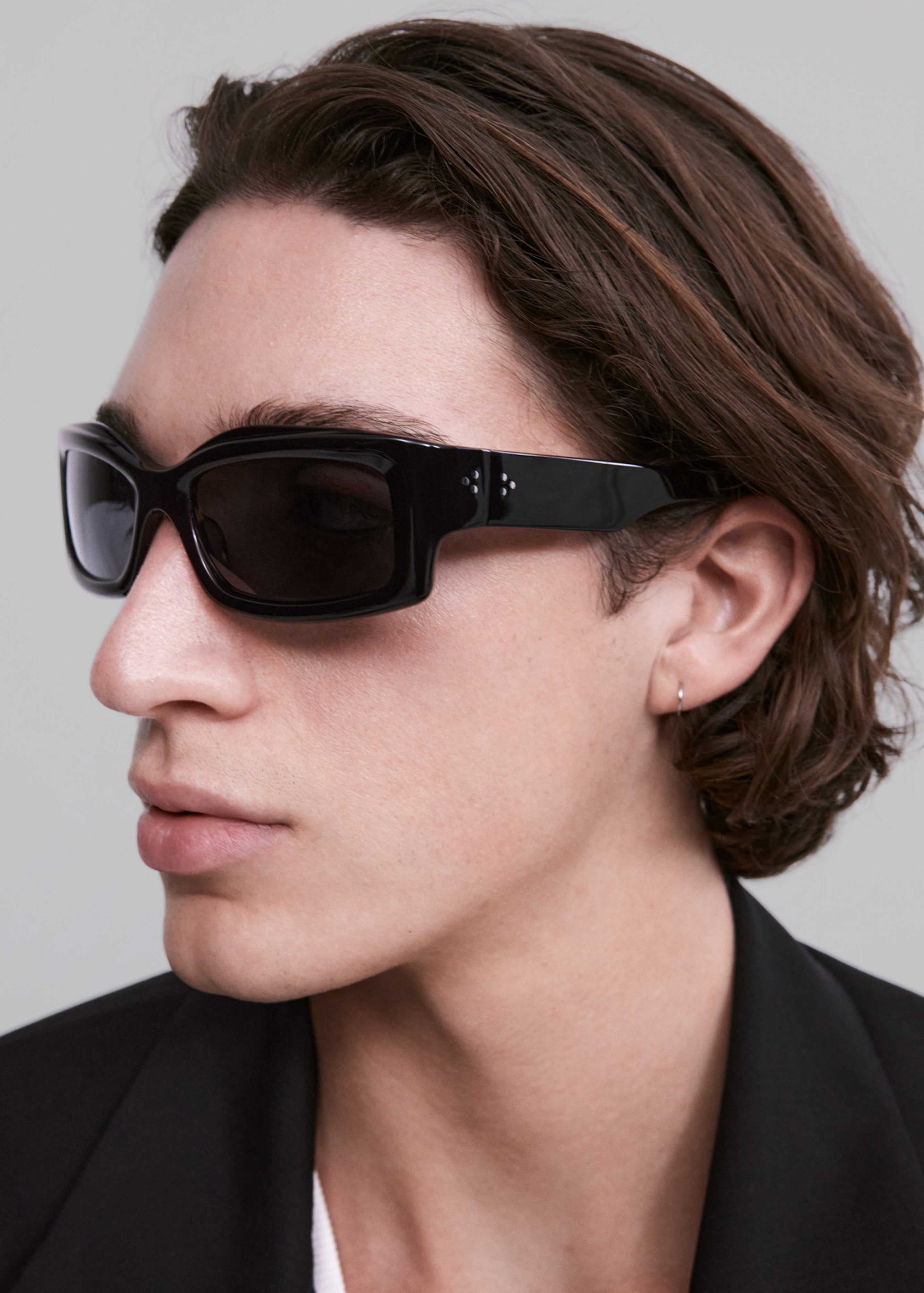 Port Tanger Addis Sunglasses - Black Acetate/Black Lens - 8 - [gender-male]