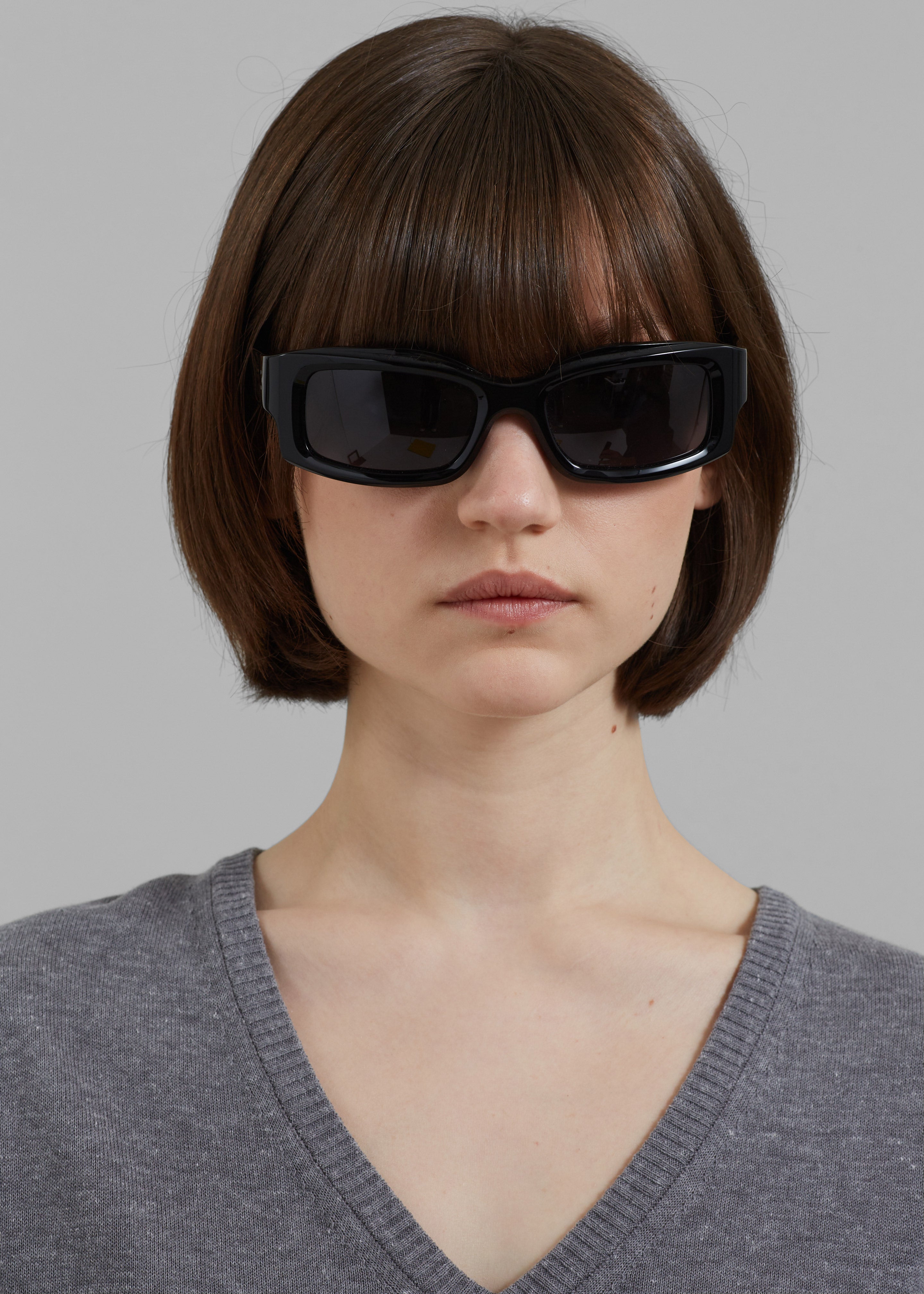 Port Tanger Addis Sunglasses - Black Acetate/Black Lens - 5