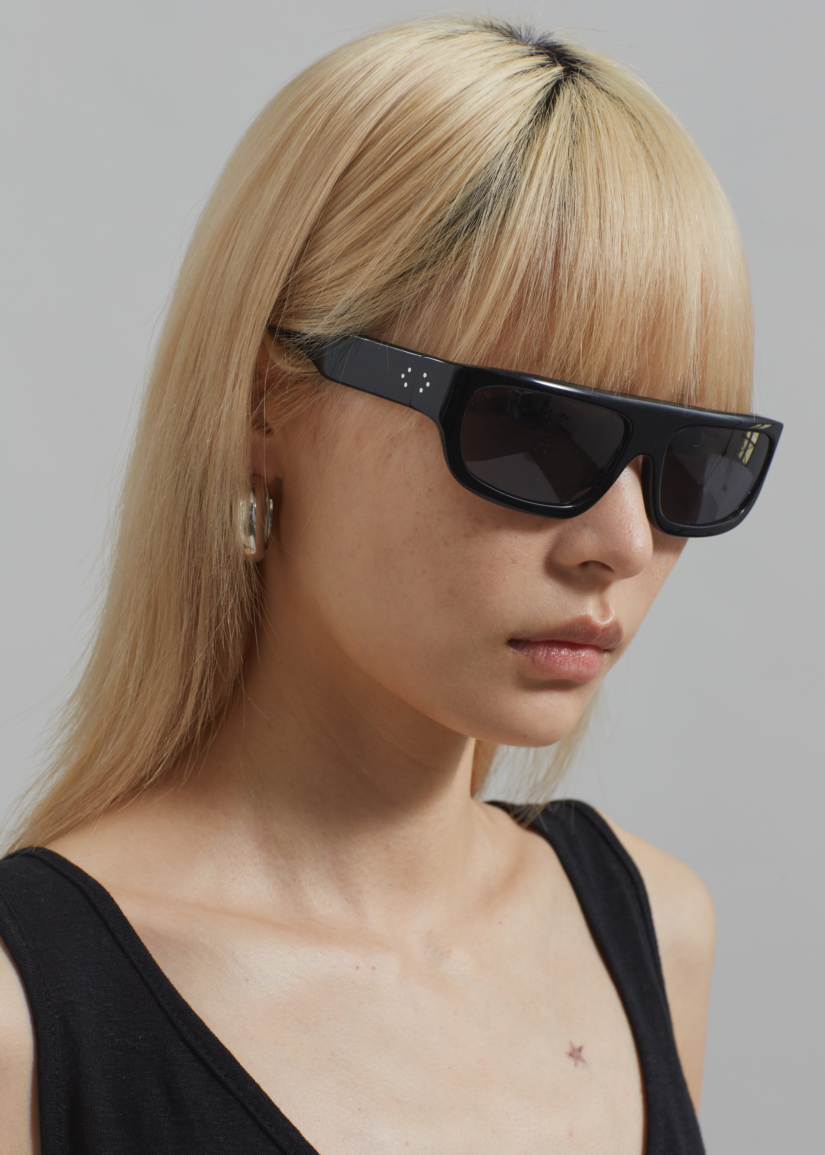 Port Tanger Bodi Sunglasses  - Black Acetate/Black Lens - 2