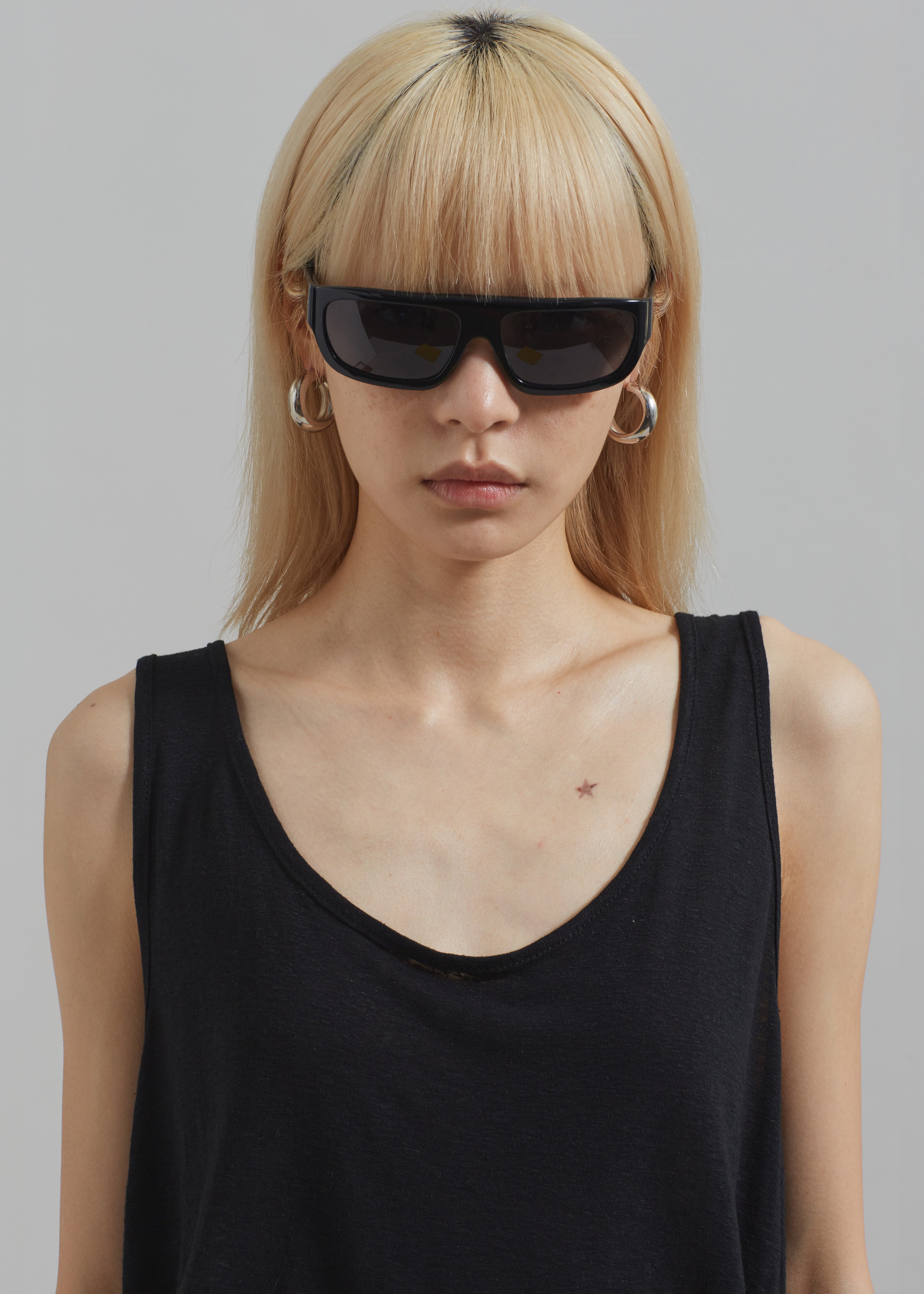 Port Tanger Bodi Sunglasses  - Black Acetate/Black Lens - 4