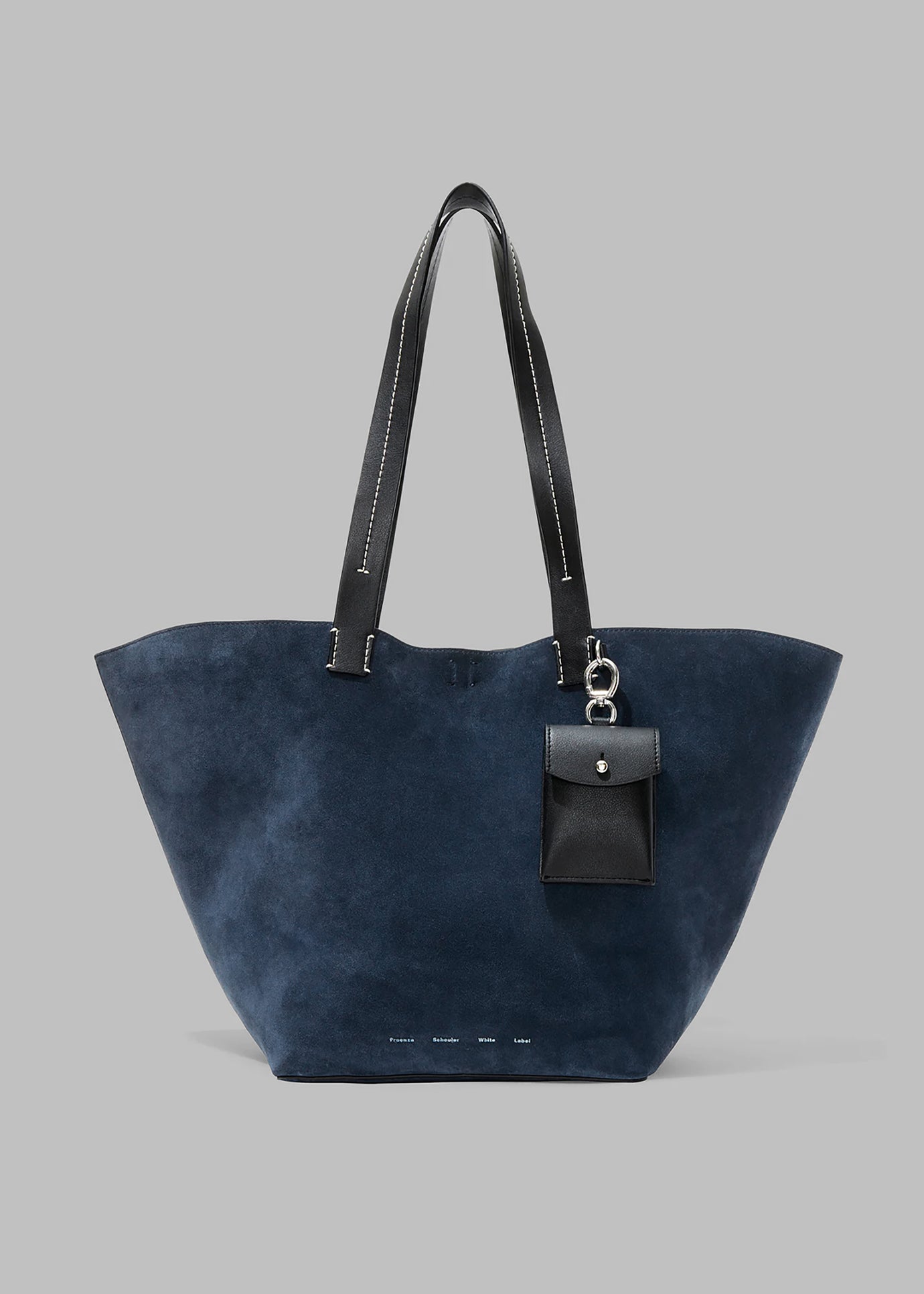 Proenza Schouler White Label Large Suede Bedford Tote - Navy/Black
