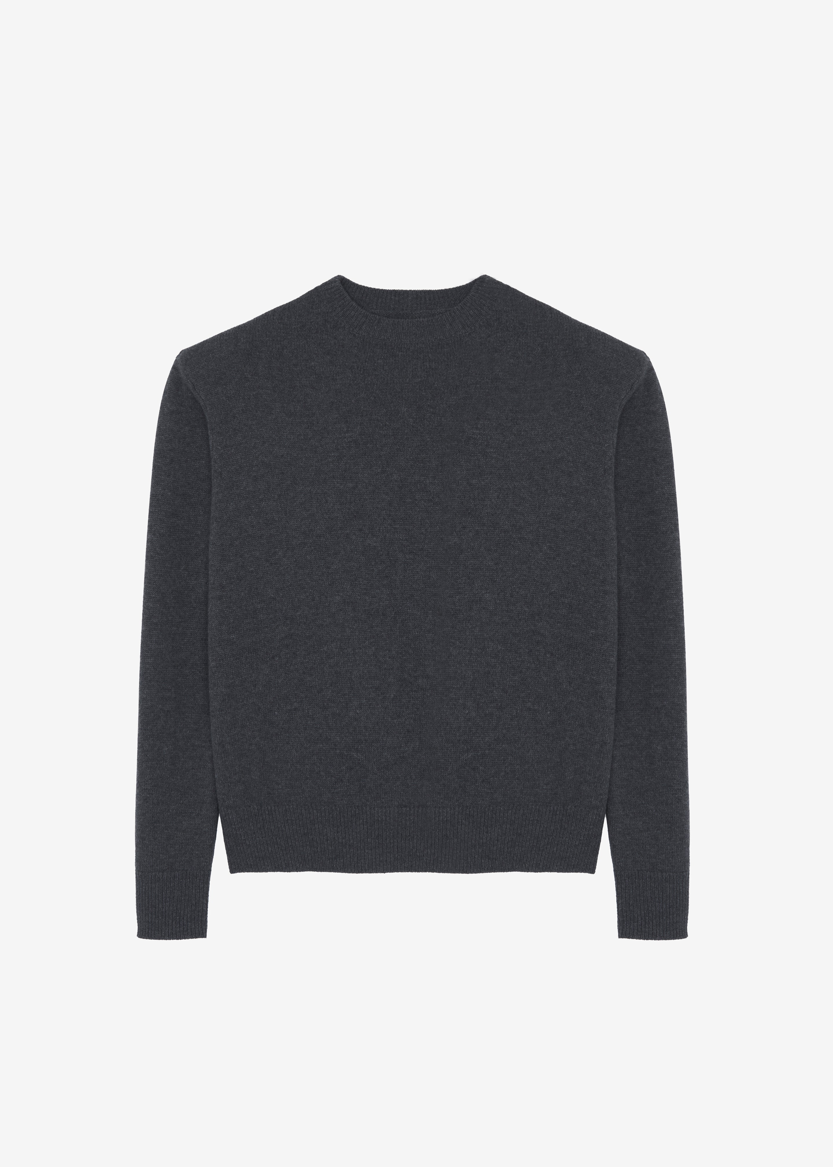 Rafaela Padded Knit Sweater - Dark Grey Melange - 9