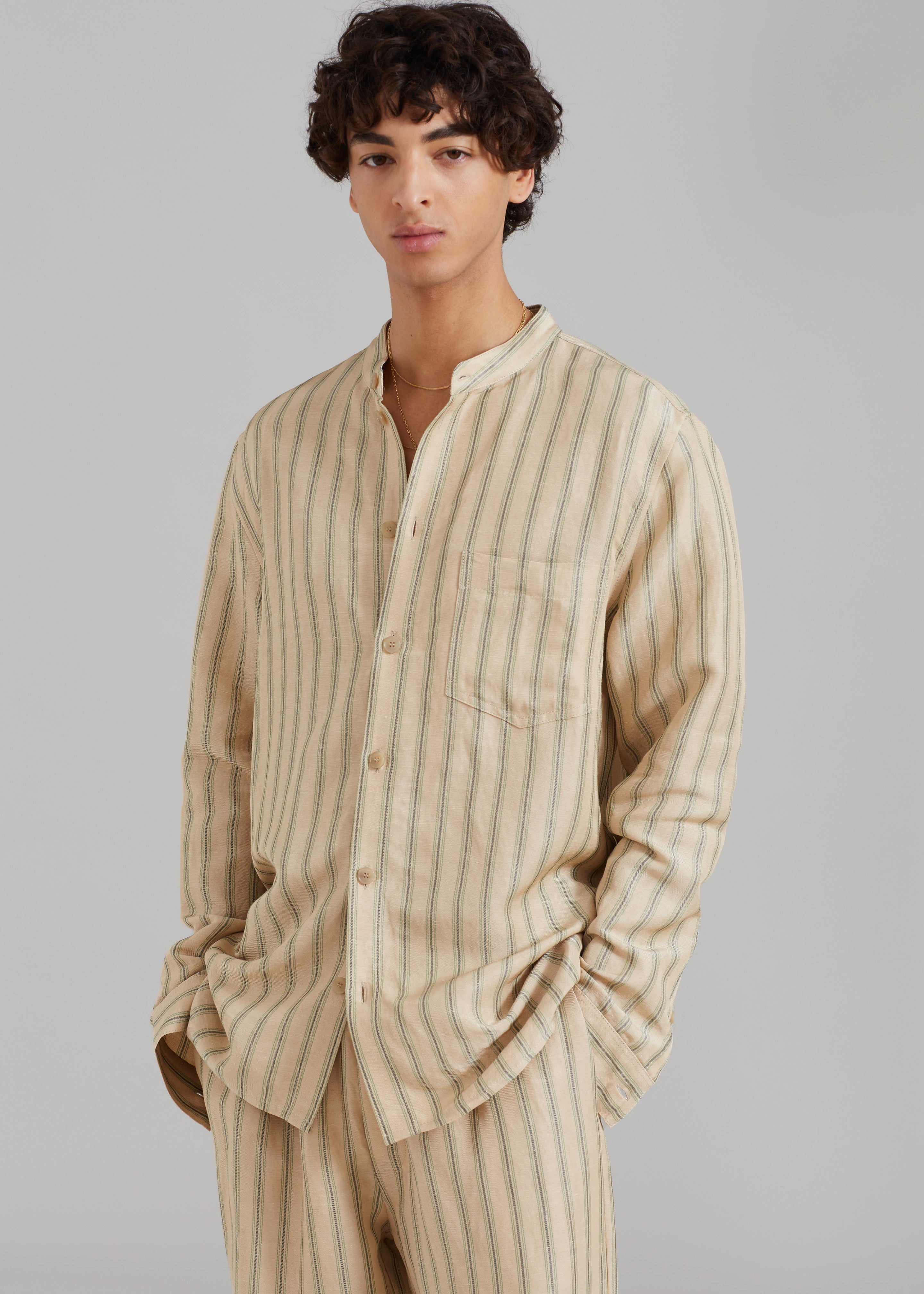 Róhe Resort Striped Shirt - Deckchair Stripe - 1