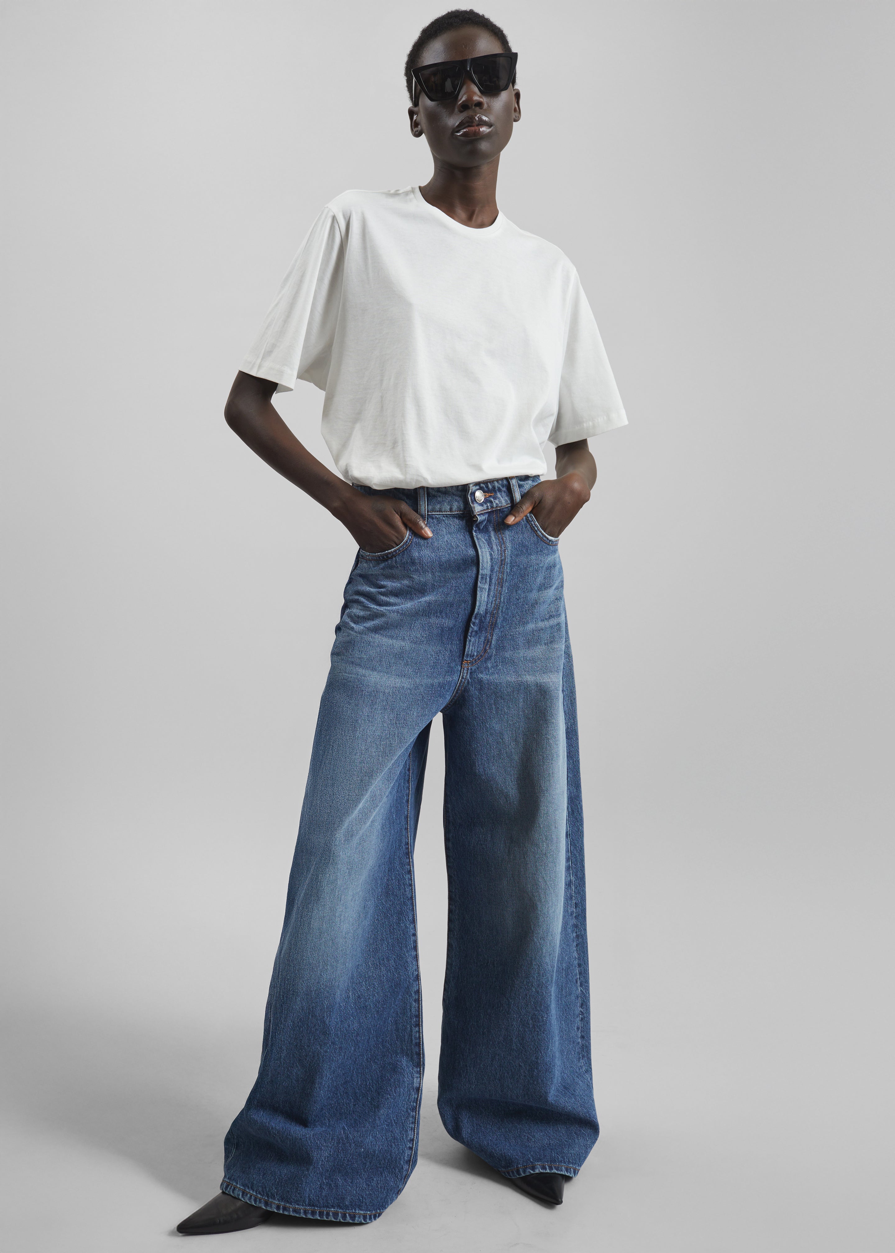 Sportmax Dangri Pants - Midnight Blue – The Frankie Shop