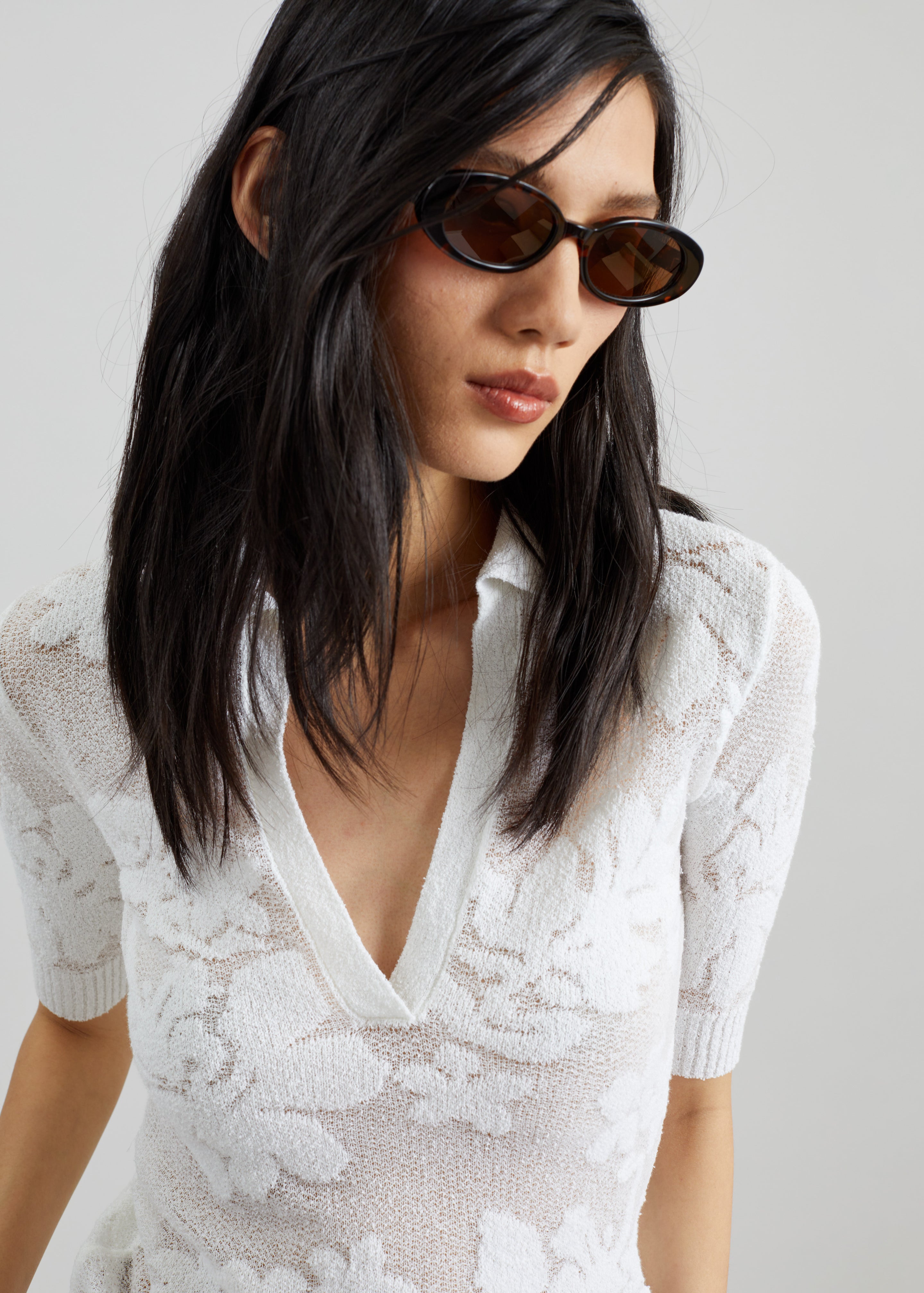 Sportmax Tabarin Polo Shirt - White – The Frankie Shop