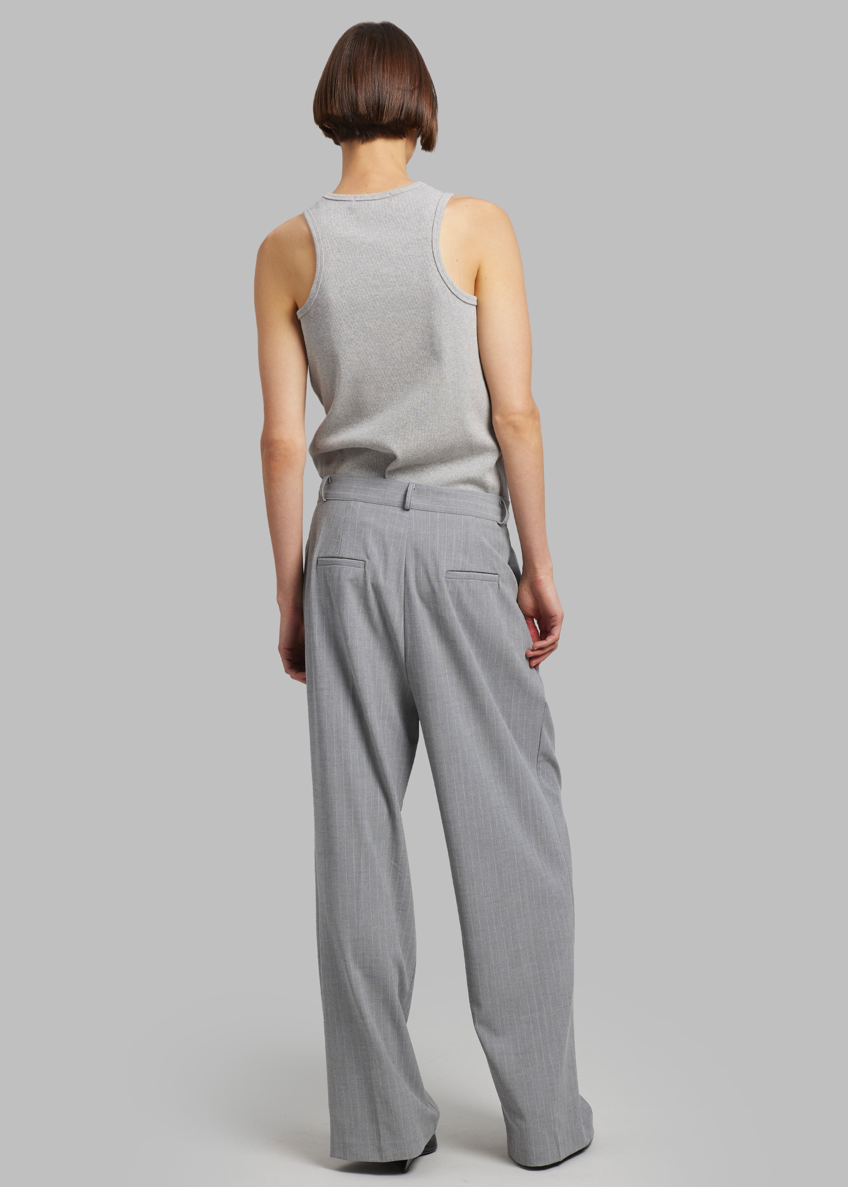 Sybil Trousers - Grey Pinstripe - 7