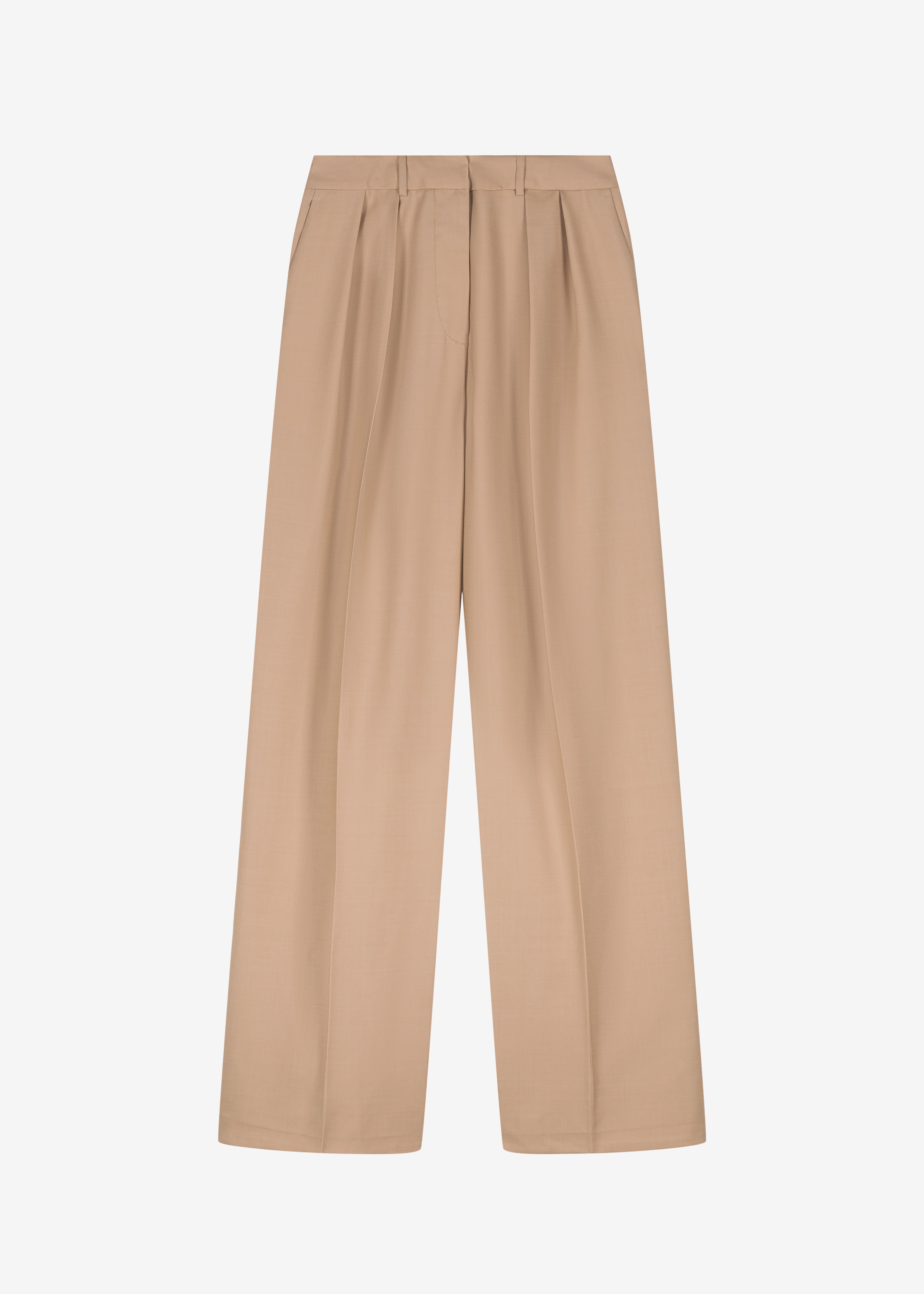 Tansy Pleated Twill Trousers - Camel - 7