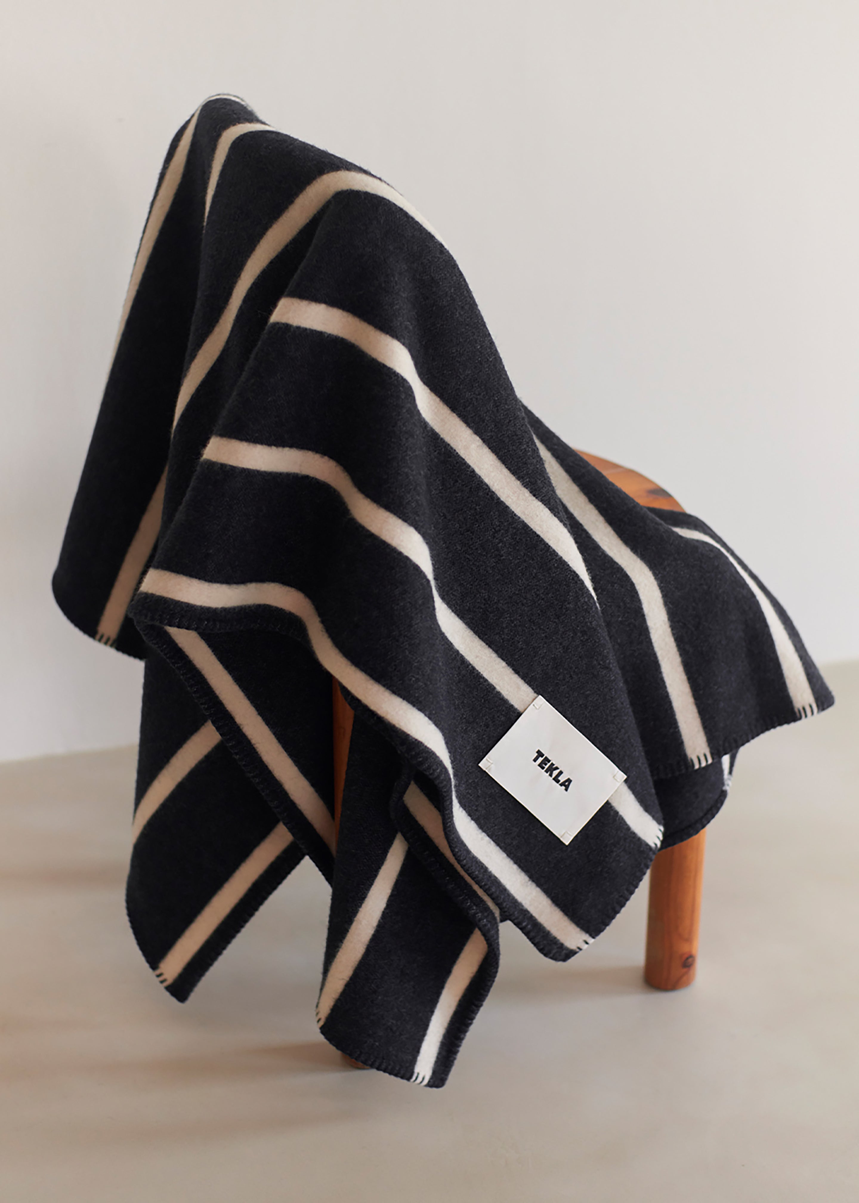Tekla Lambswool Blanket - Starling Stripes – The Frankie Shop