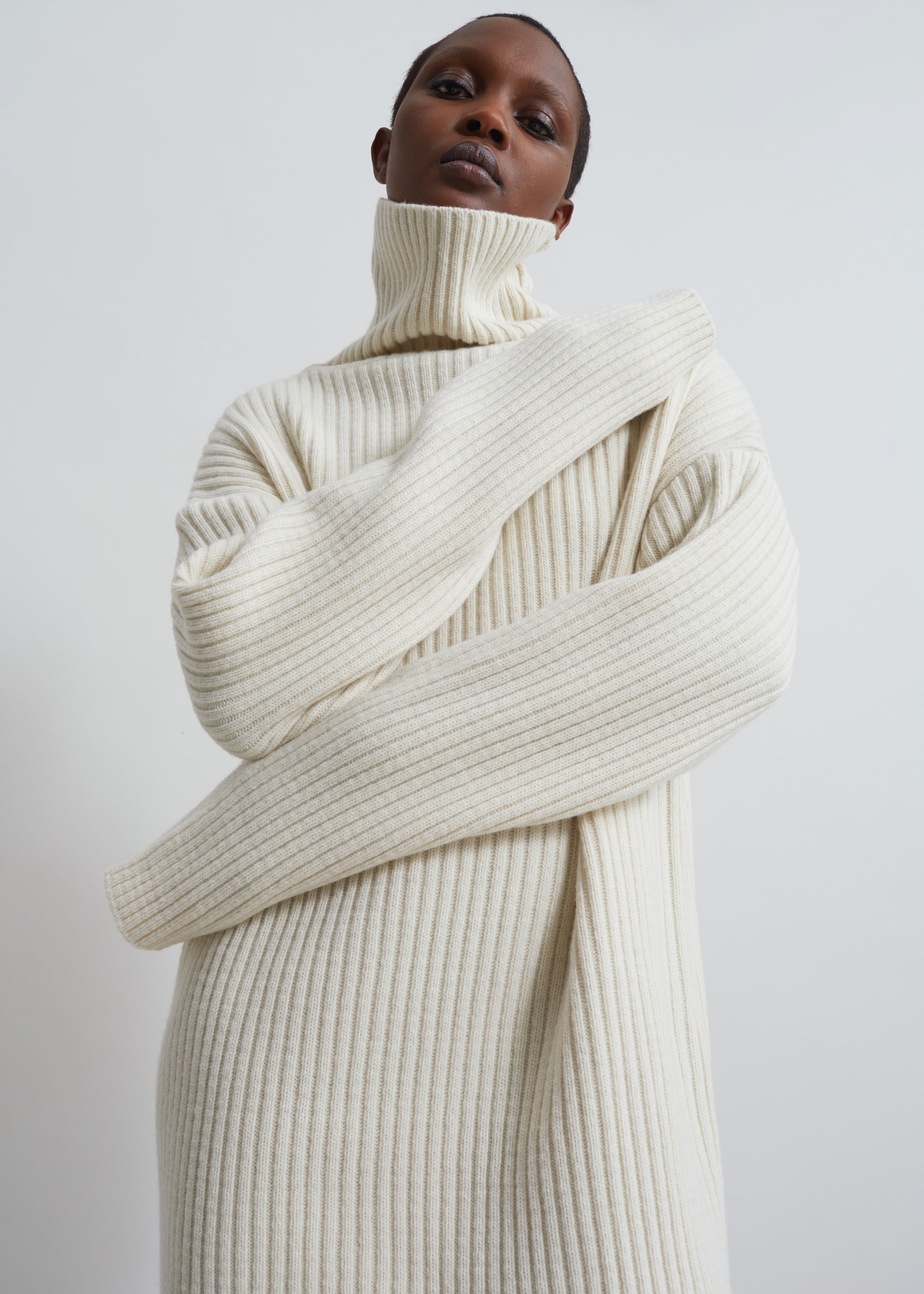Thelma Ribbed Sweater - Cream - 8