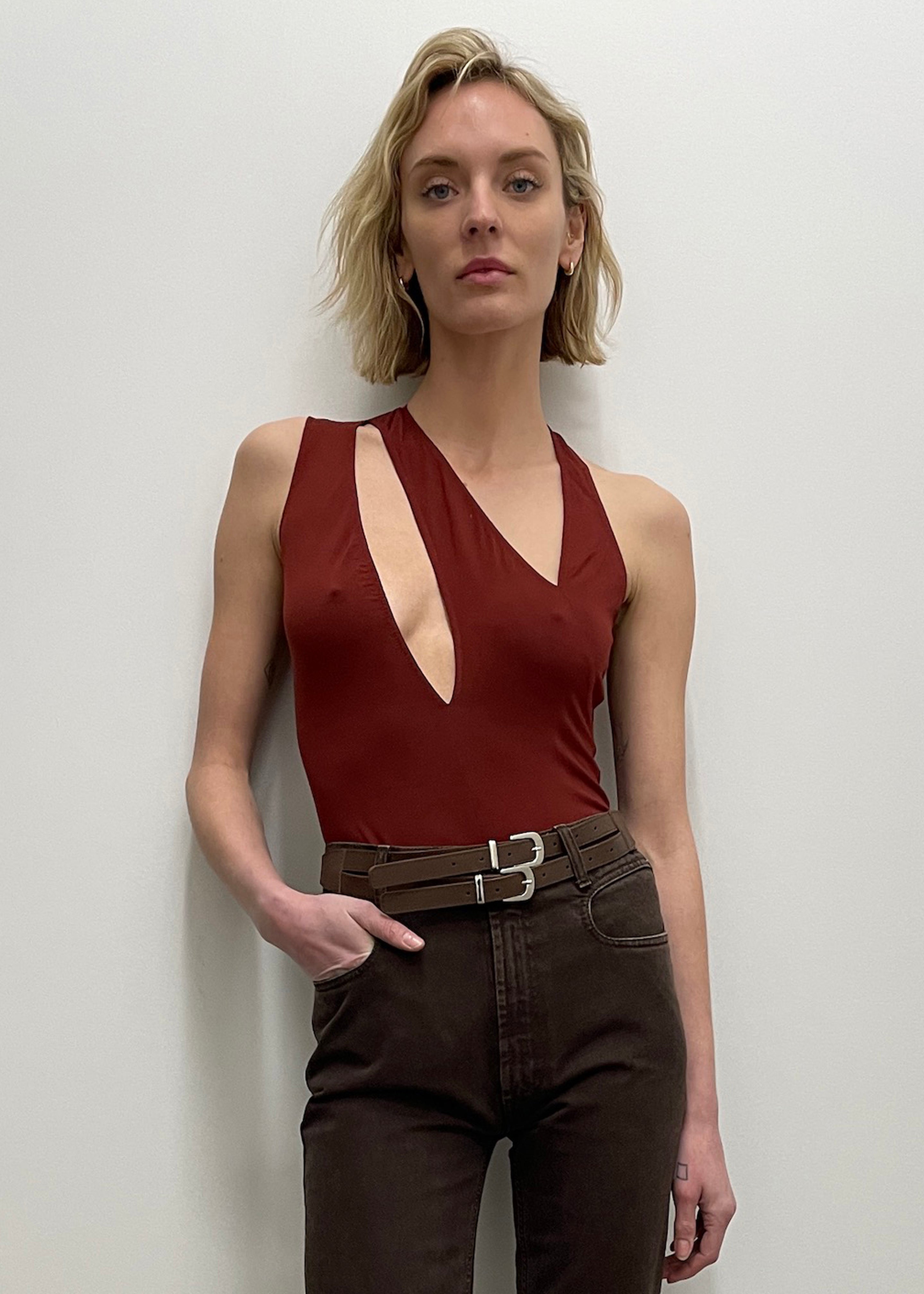 The Brooklyn Bodysuit: Square Neck Wide Strap Sleeveless