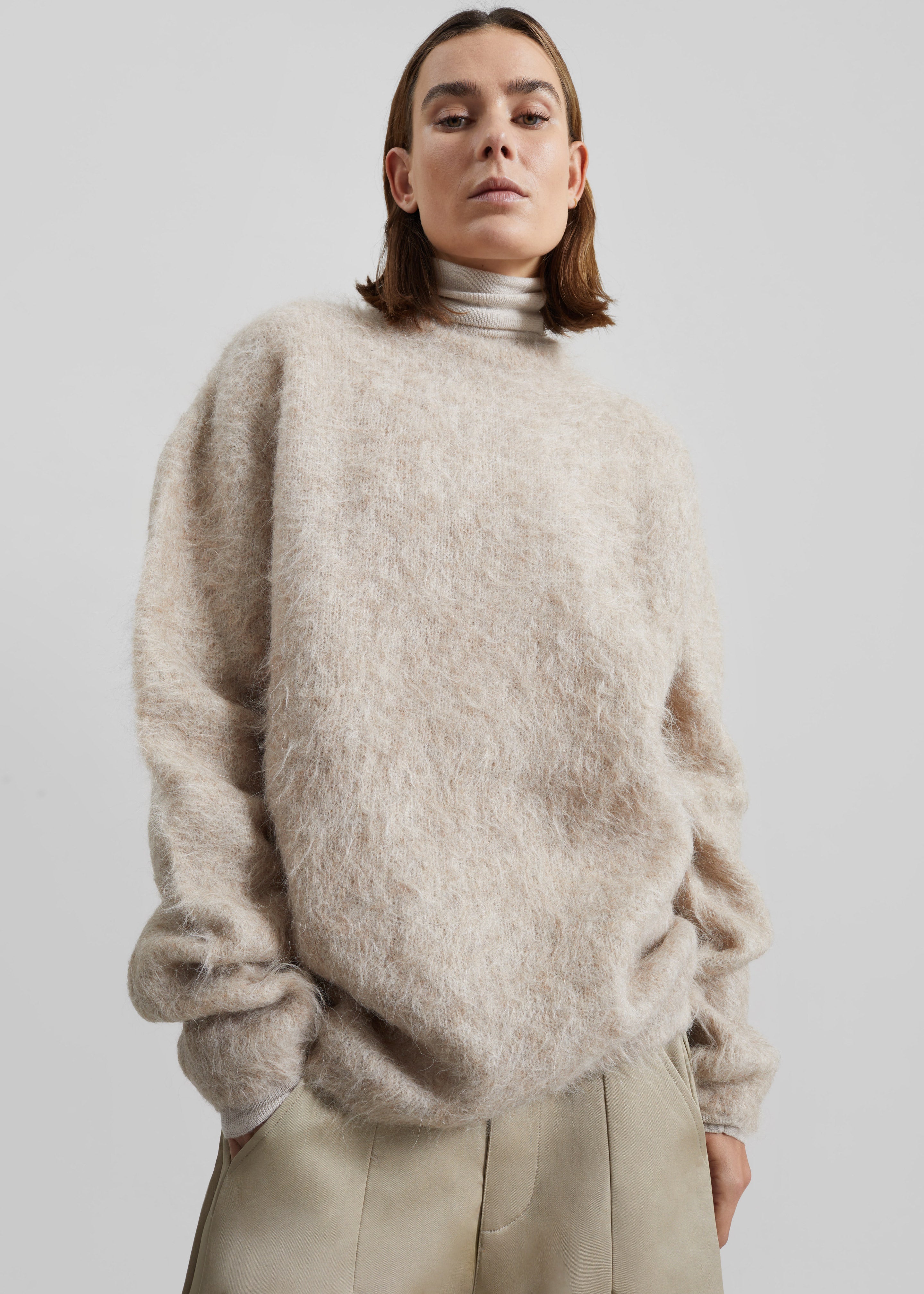 ⑬スモーキーソフトリブニット Willy Alpaca Knit Sweater - Beige – The Frankie Shop