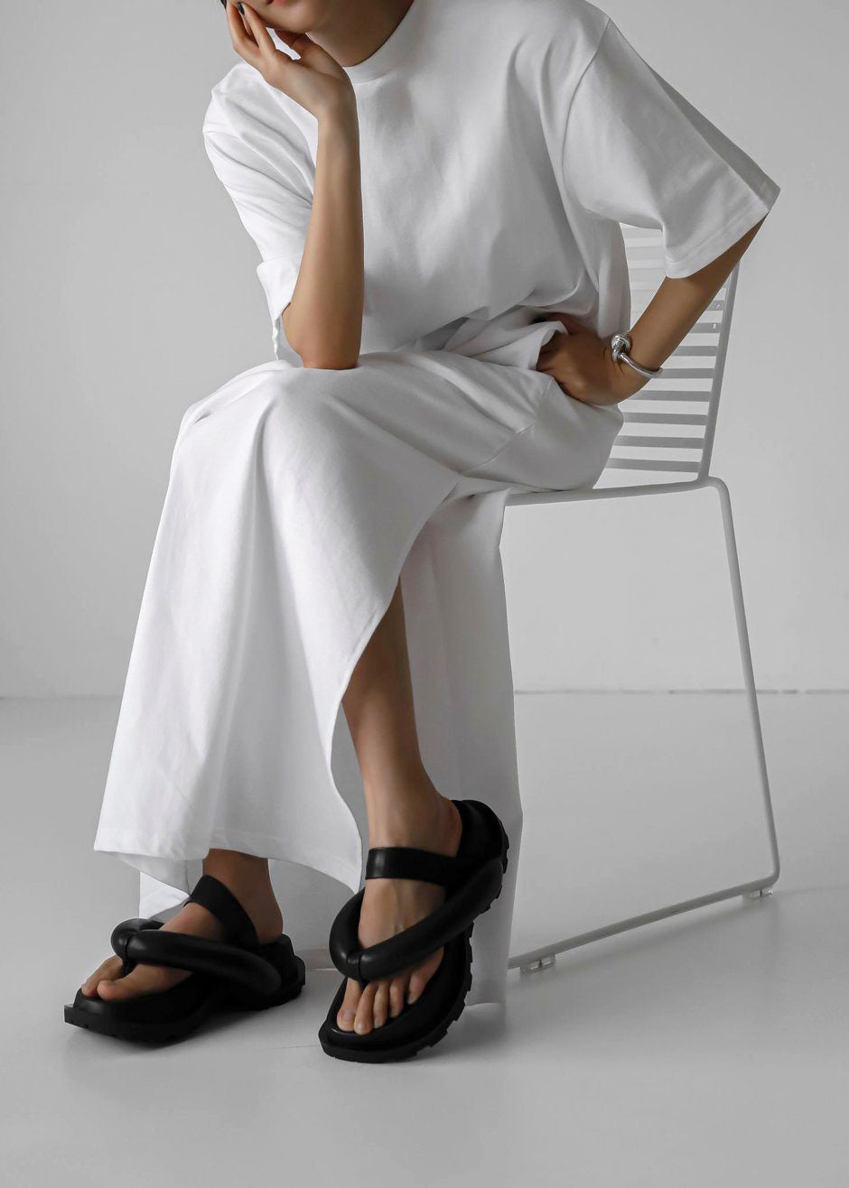 Lou Oversized Tee Dress - Optic White Lou Oversized Tee Dress - Optic White