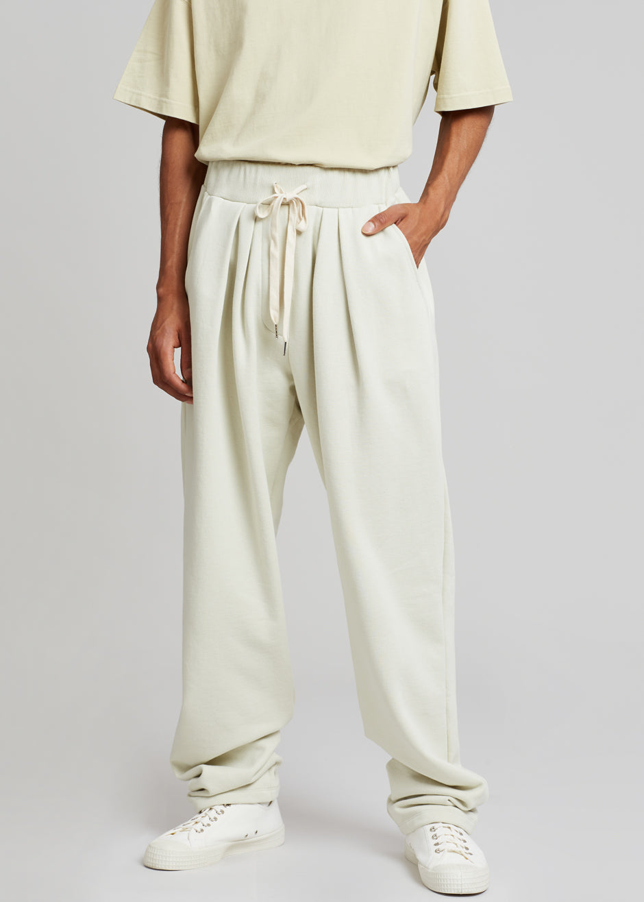 Frankie Shop Pleated Cotton and Linen Pants