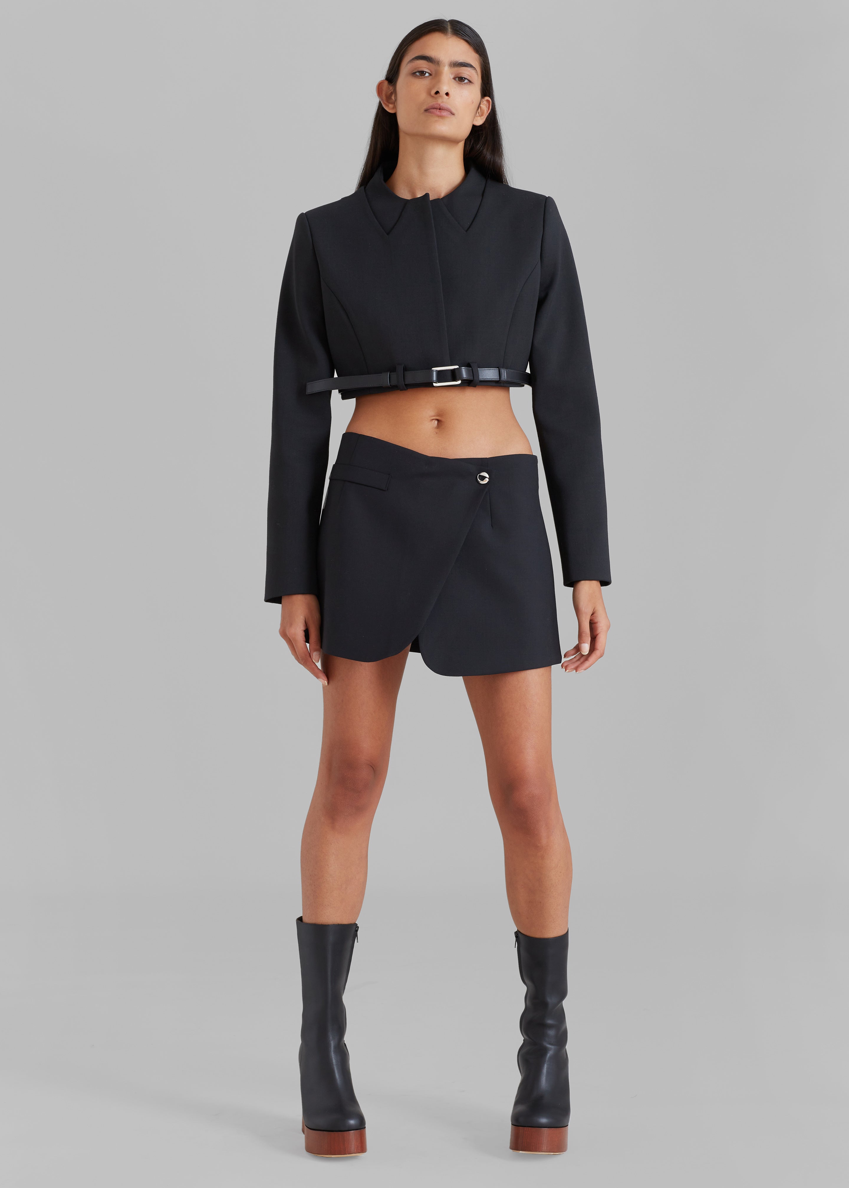 Coperni Tailored Mini Skirt - Black - 9