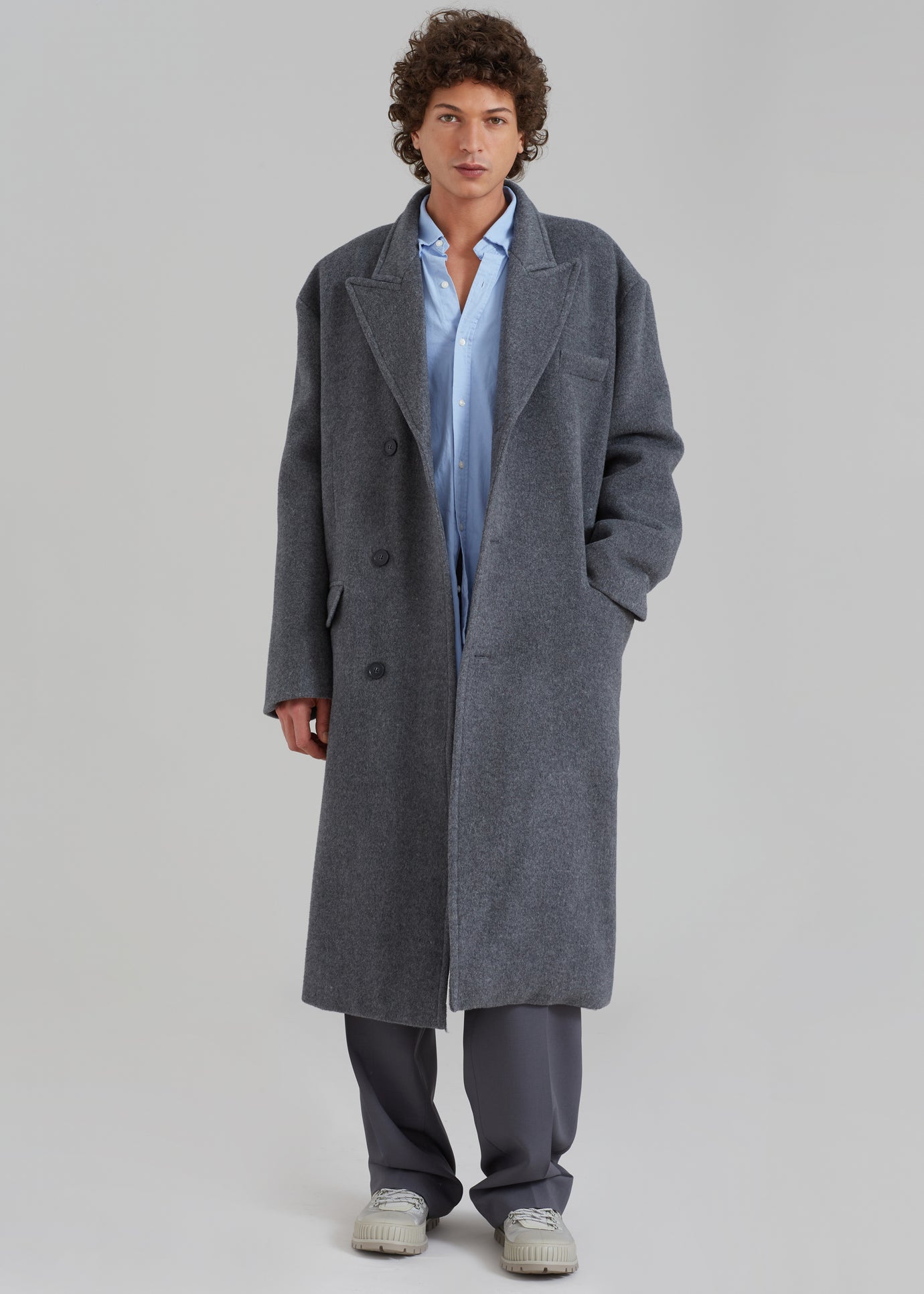 Curtis Oversized Coat - Charcoal