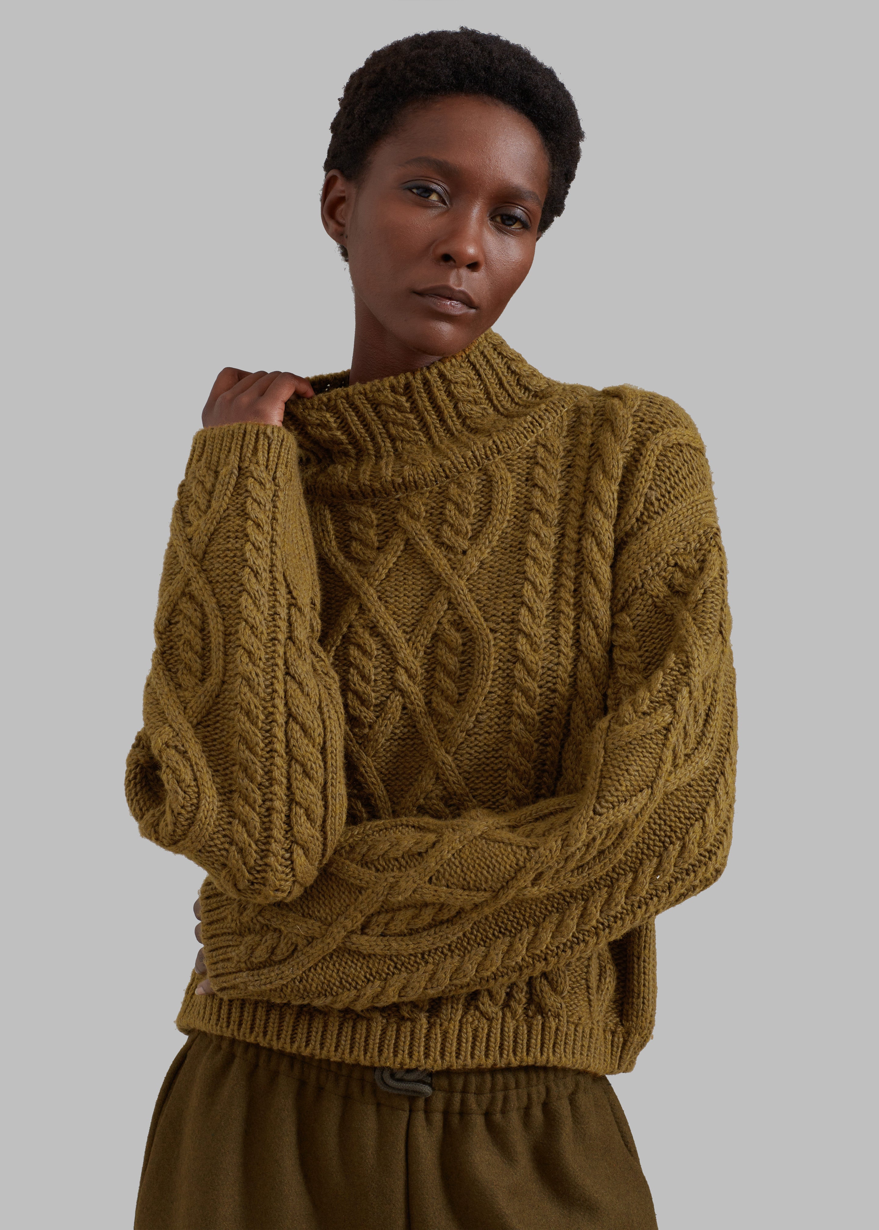Knit Mock-turtleneck Sweater