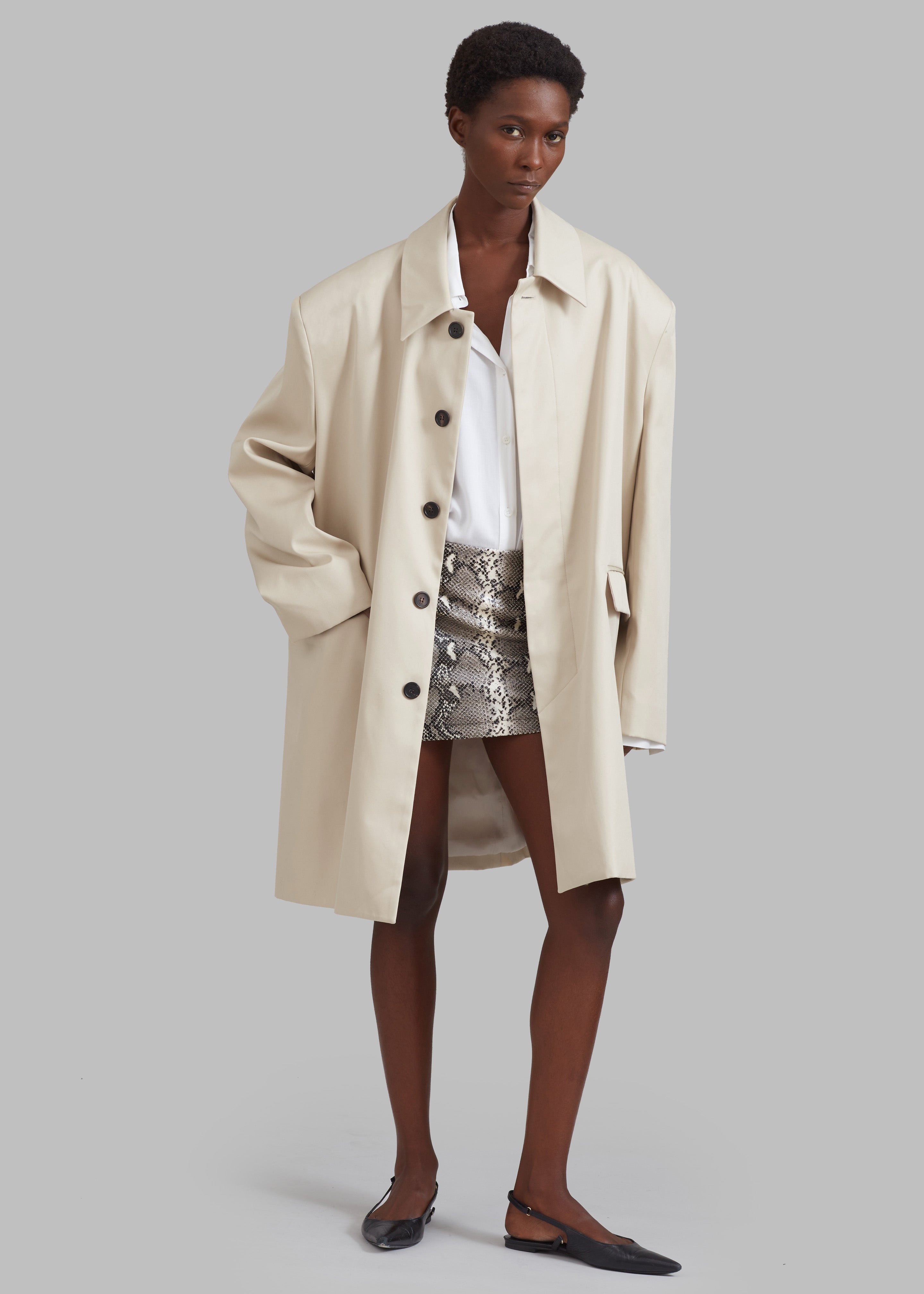 Nairobi Mini Skirt - Grey Python - 3