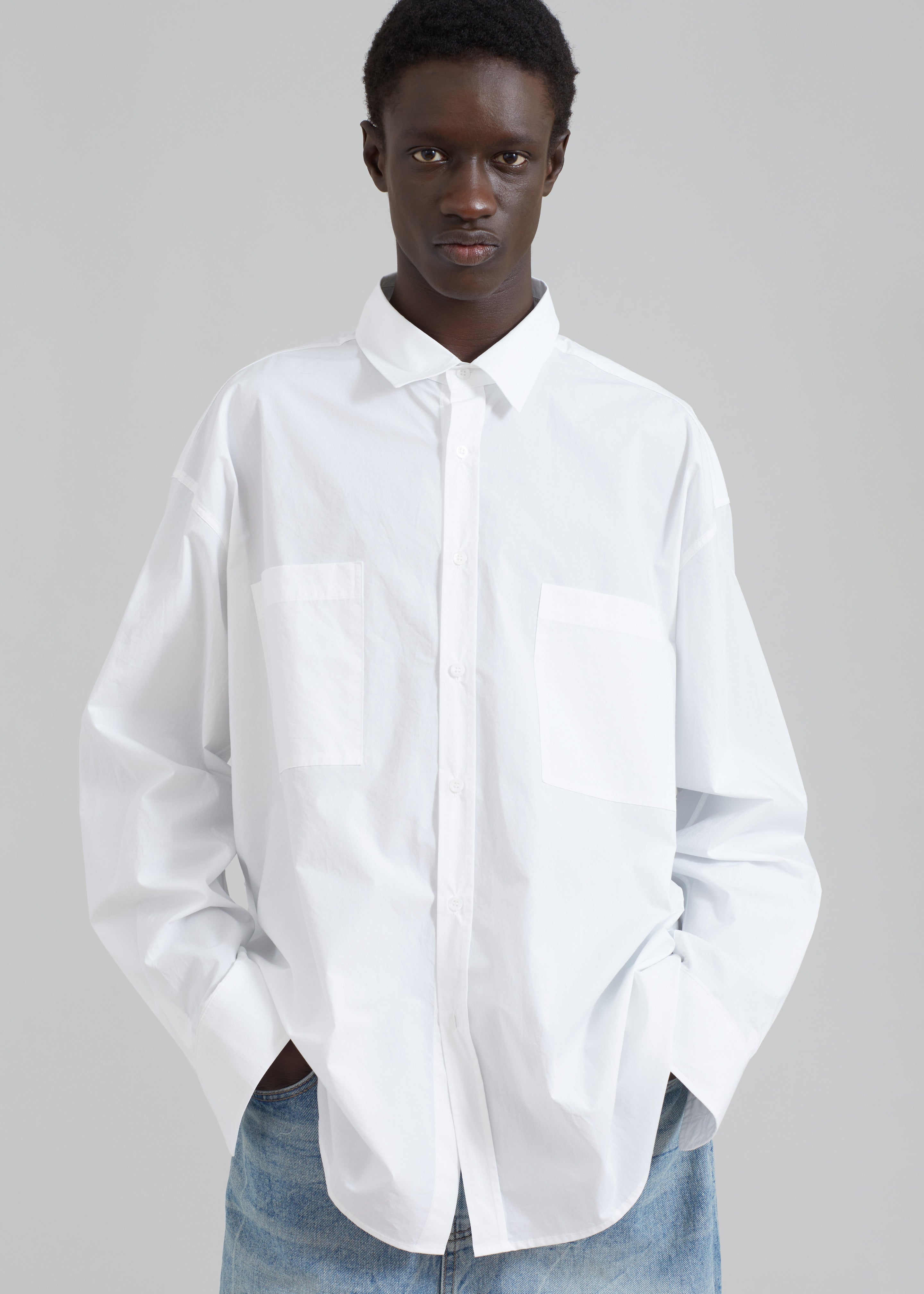 Gus Oversized Shirt - White – The Frankie Shop