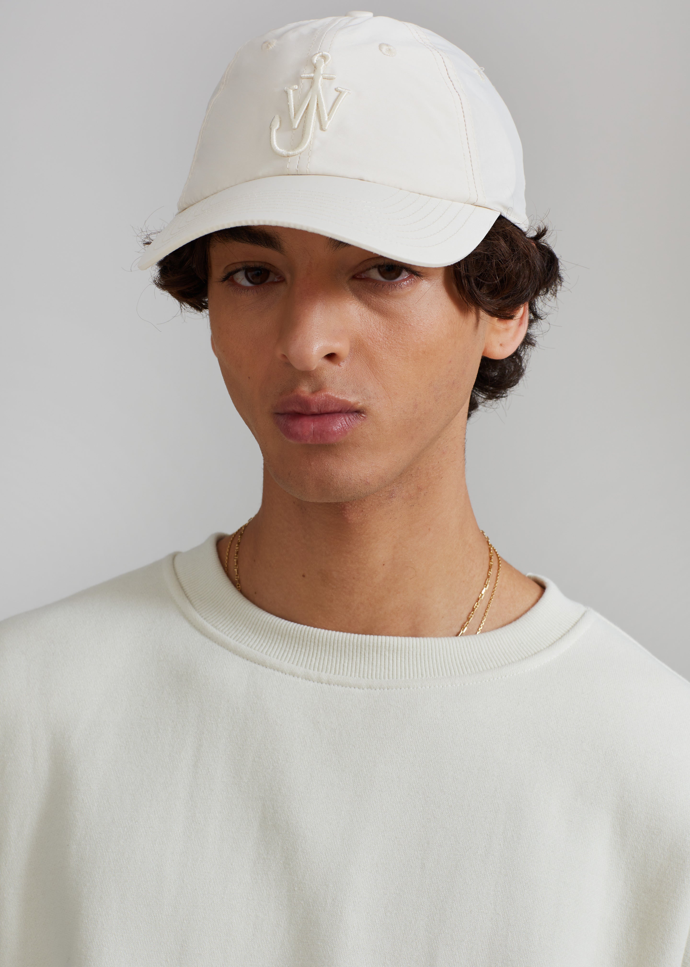 JW Anderson Baseball Cap With Anchor Logo - White - 4