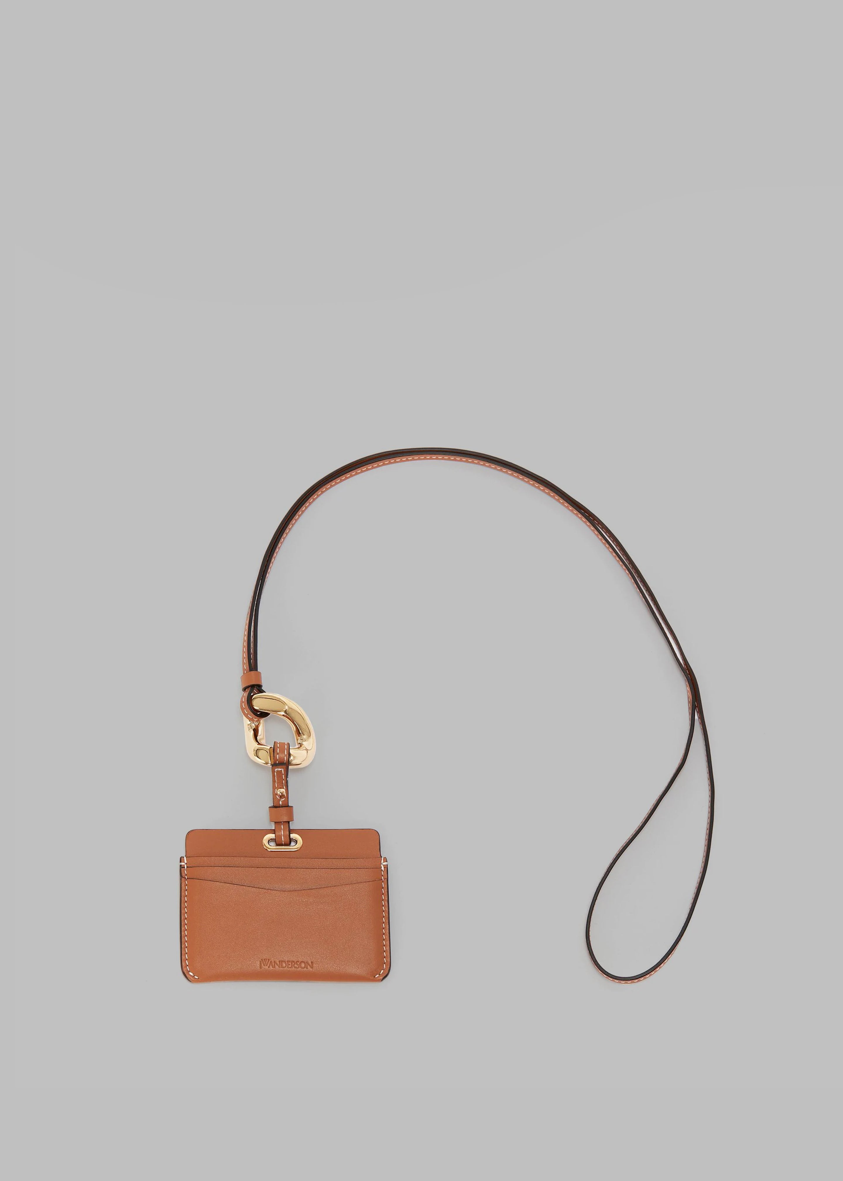 JW Anderson Cardholder with Chain Link Strap - Pecan - 4