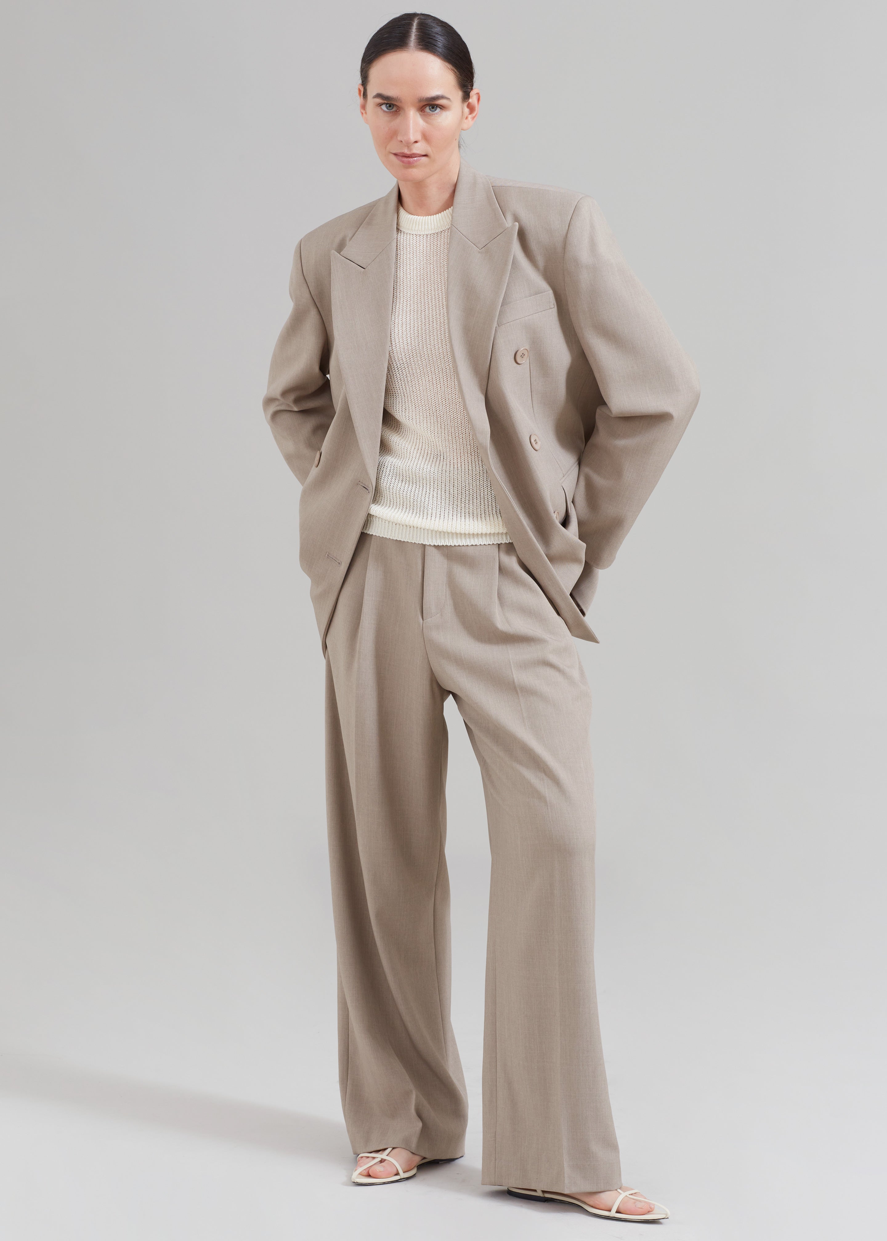 Opp Suit Pants - Taupe – The Frankie Shop
