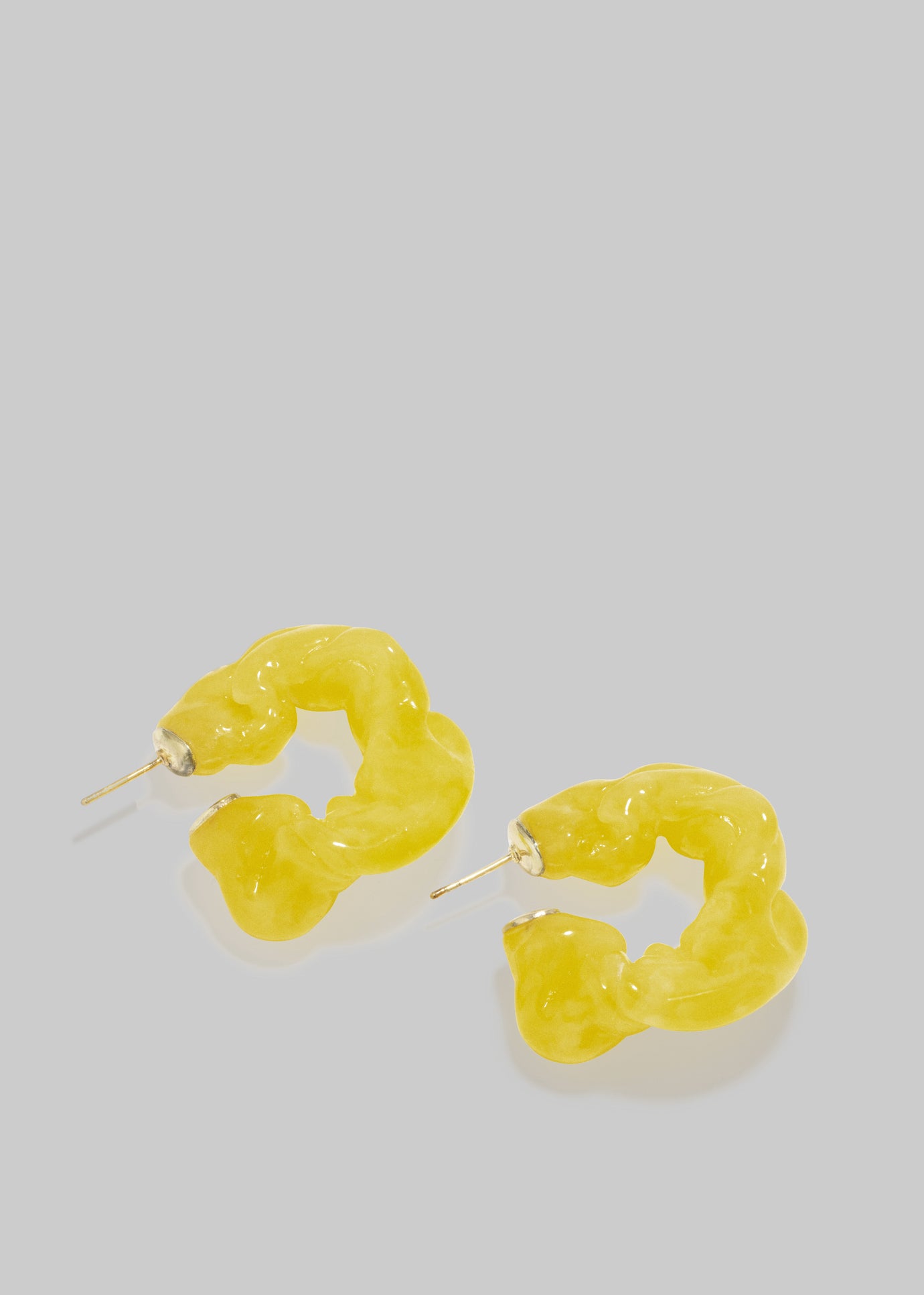 Completedworks Ruffle Bio-Resin Earrings - Yellow