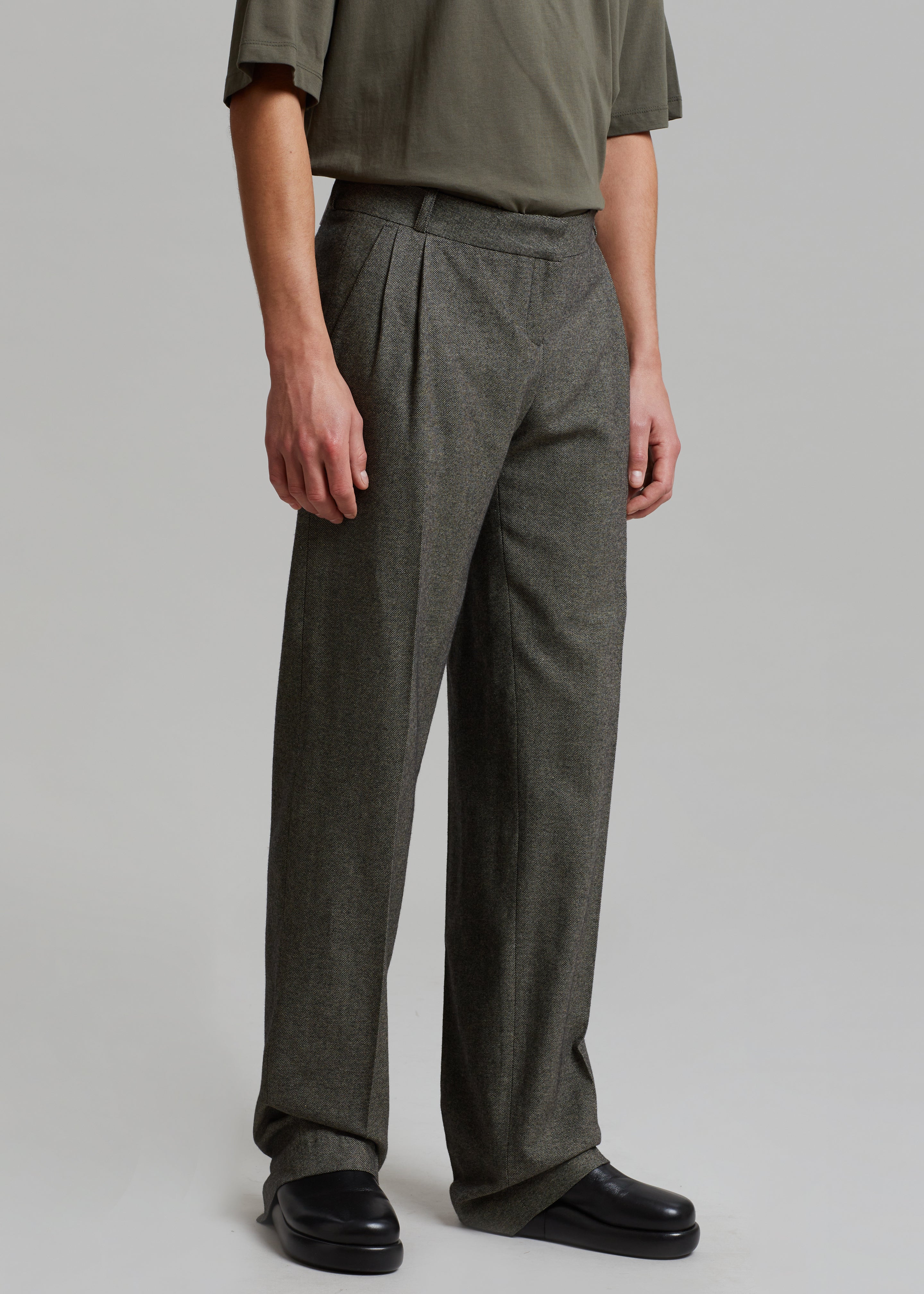 Coperni Low-rise Loose Tailored Trousers - Dark Moss - 4