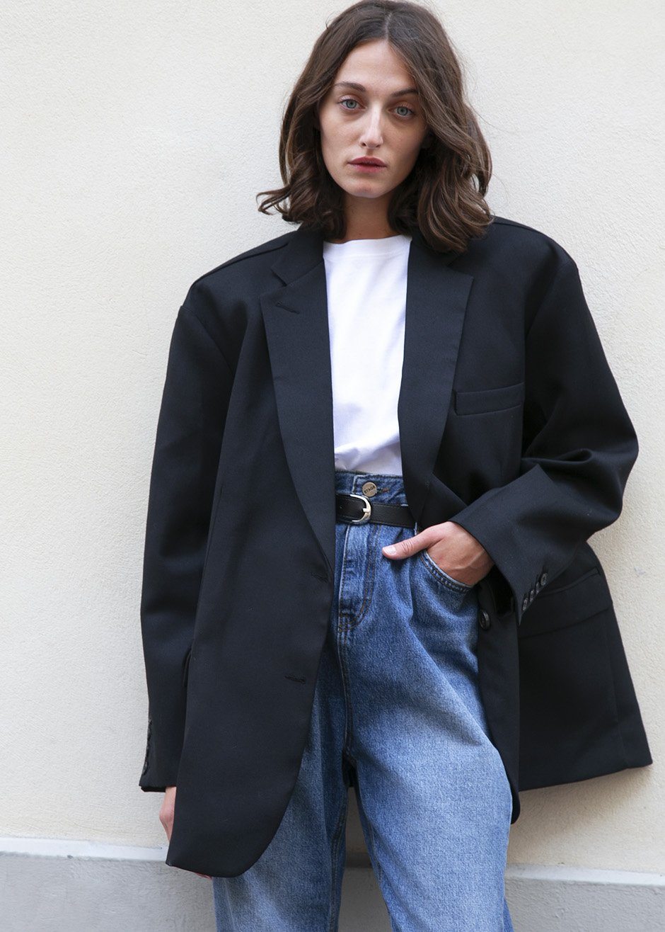 Frankie Oversized Boyfriend Blazer - Black – The Frankie Shop