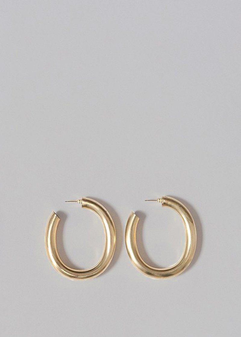 Laura Lombardi Curve Earrings - Gold
