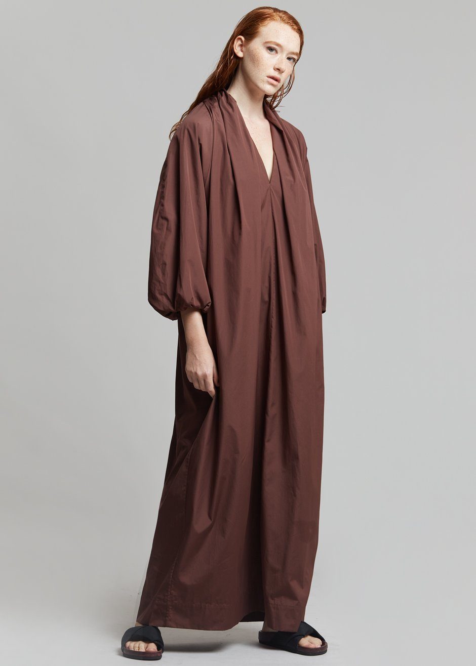 Esse Studios Collected Long Dress - Chocolate - 1
