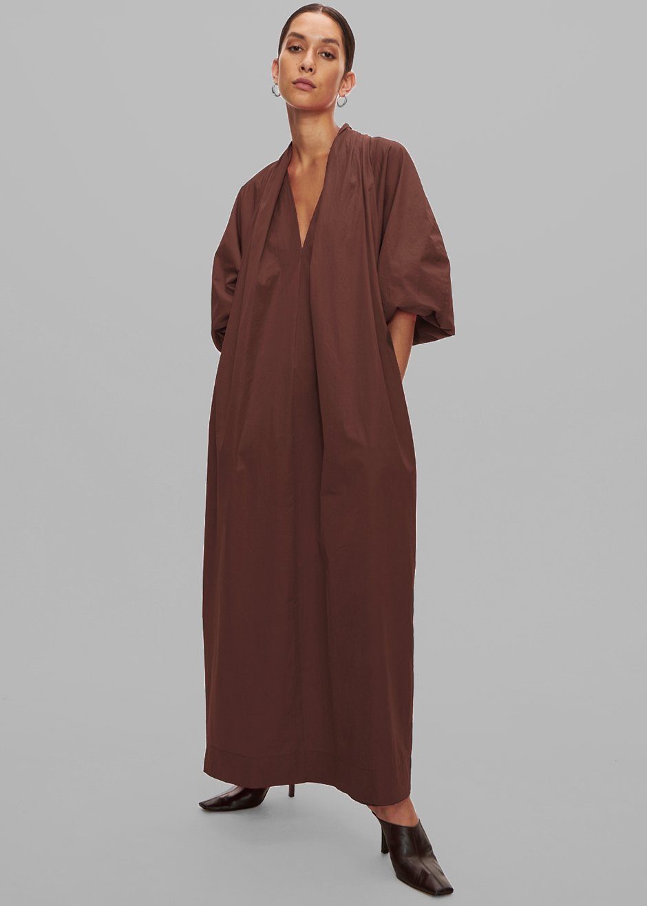 Esse Studios Collected Long Dress - Chocolate