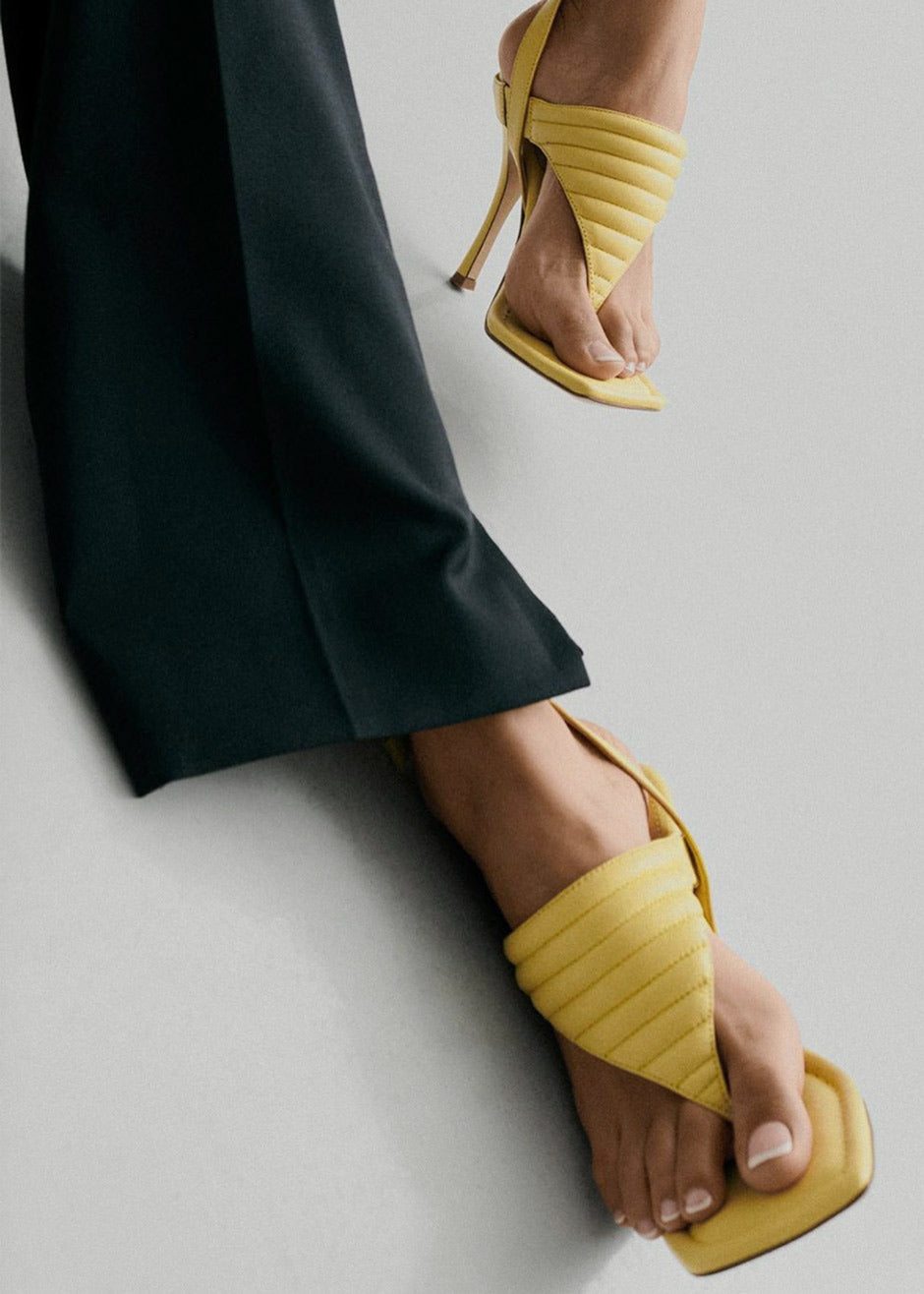 Gia Borghini Gia 8 Thong Sandals - Butter Yellow – The Frankie Shop