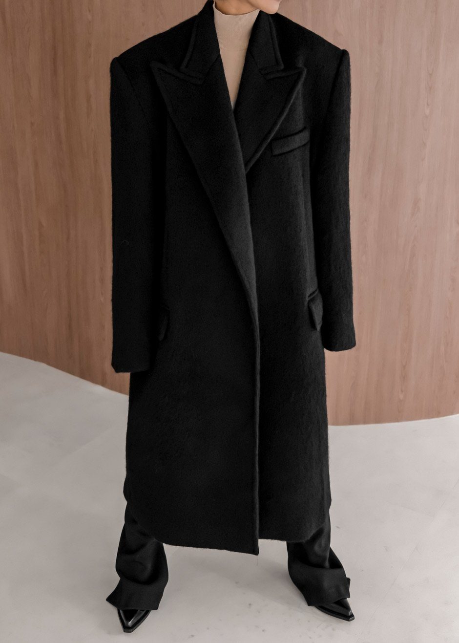 John Oversized Coat - Black – The Frankie Shop