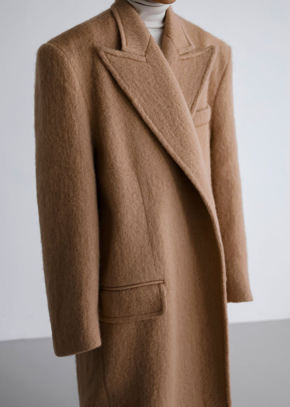 John Oversized Coat - Camel – The Frankie Shop