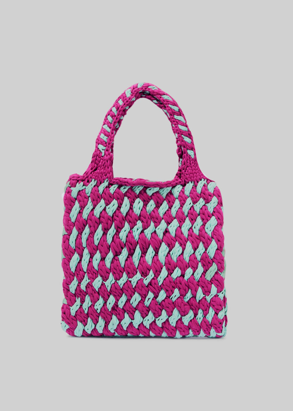 Prada logo-knit Gingham Tote Bag - Farfetch