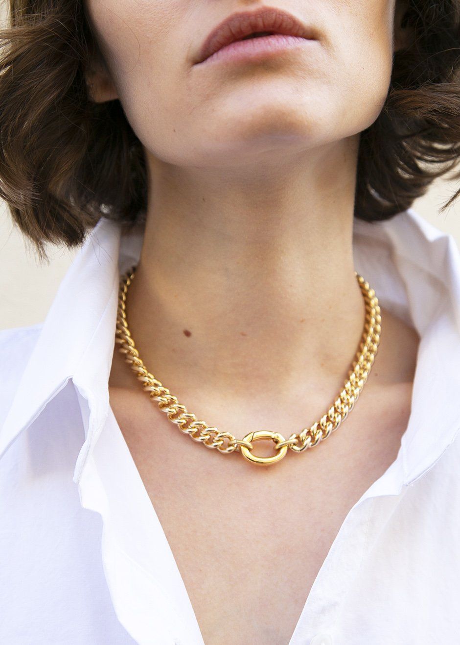 Laura Lombardi Presa Chain Necklace - Gold