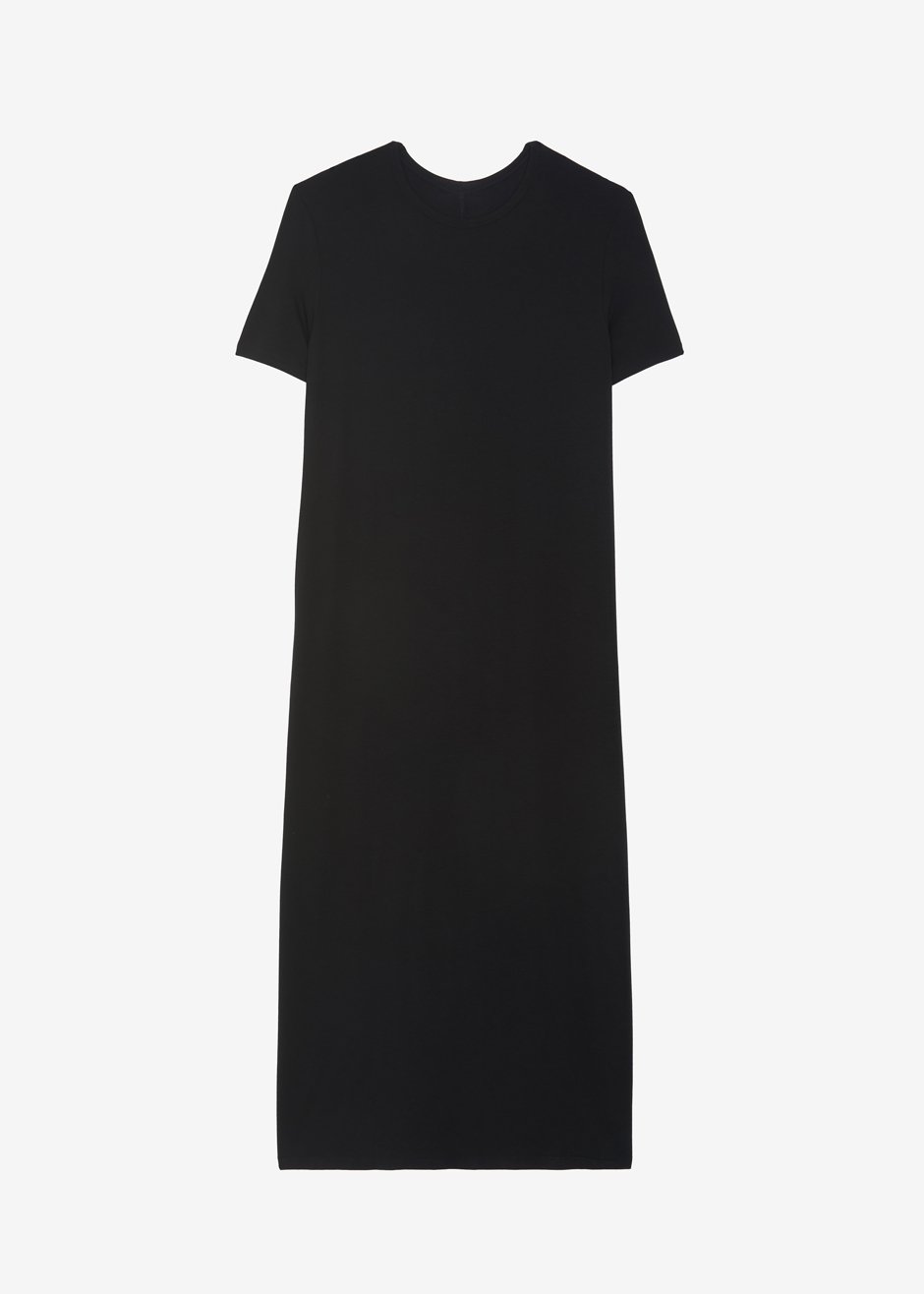 Lou Oversized Tee Dress - Black - 8