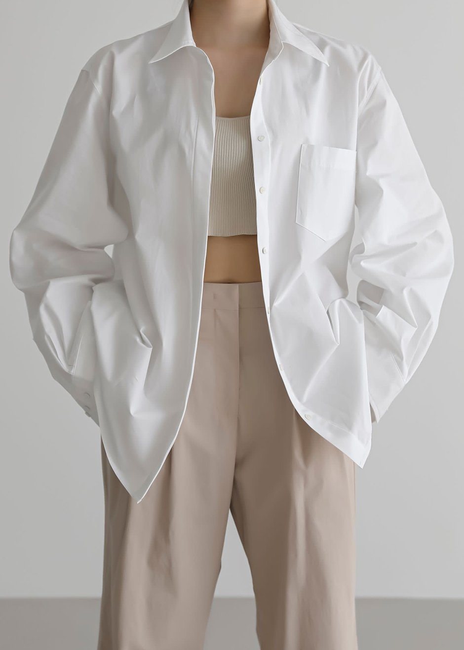 Mayim Oversized Shirt - White - 1