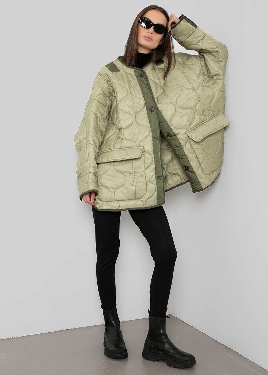Teddy Quilted Jacket - Moss Green – The Frankie Shop