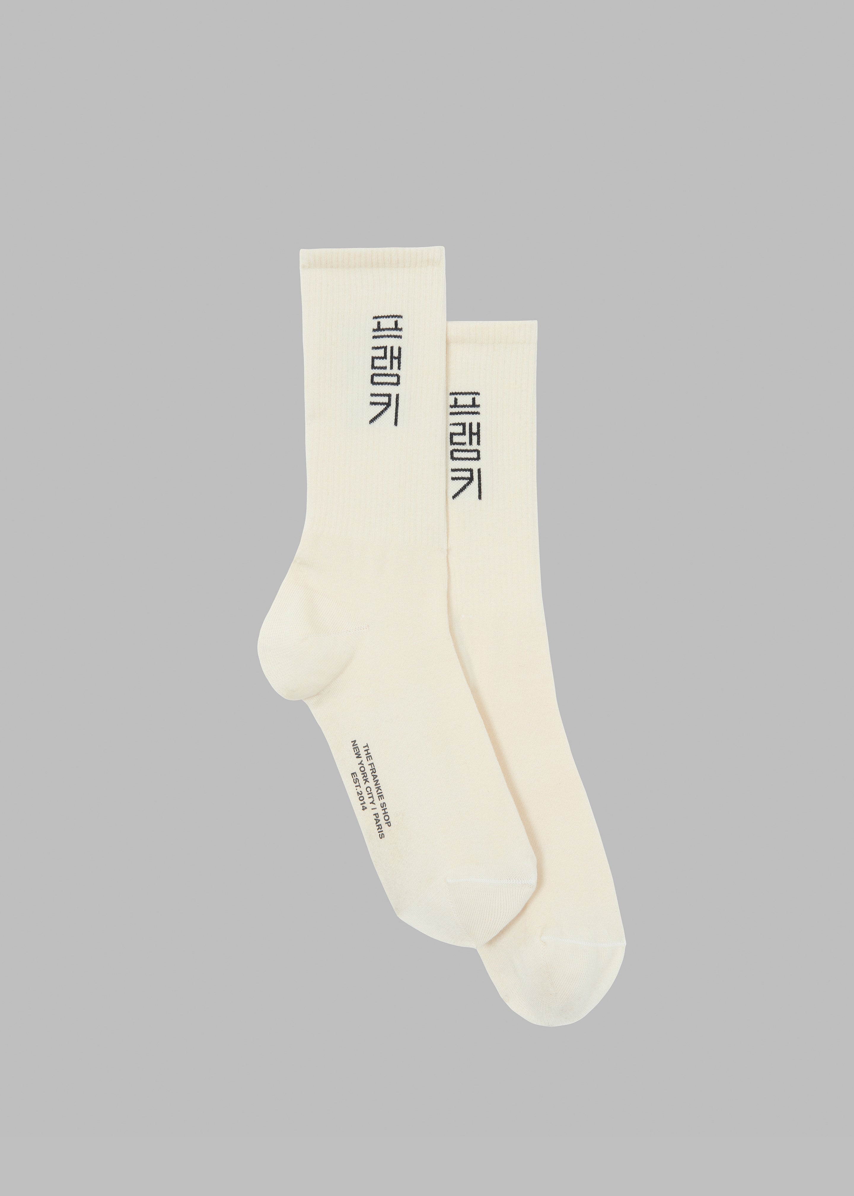 Frankie in Korean Ribbed Socks - Vanilla - 3