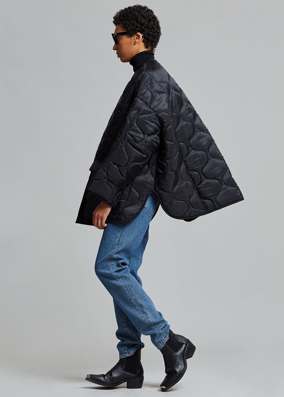 Black Oversize Teddy Coat | TENKI LONDON | SilkFred US